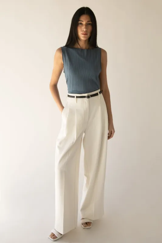 PLEATED TANK TOP made by OAK AND FORT
