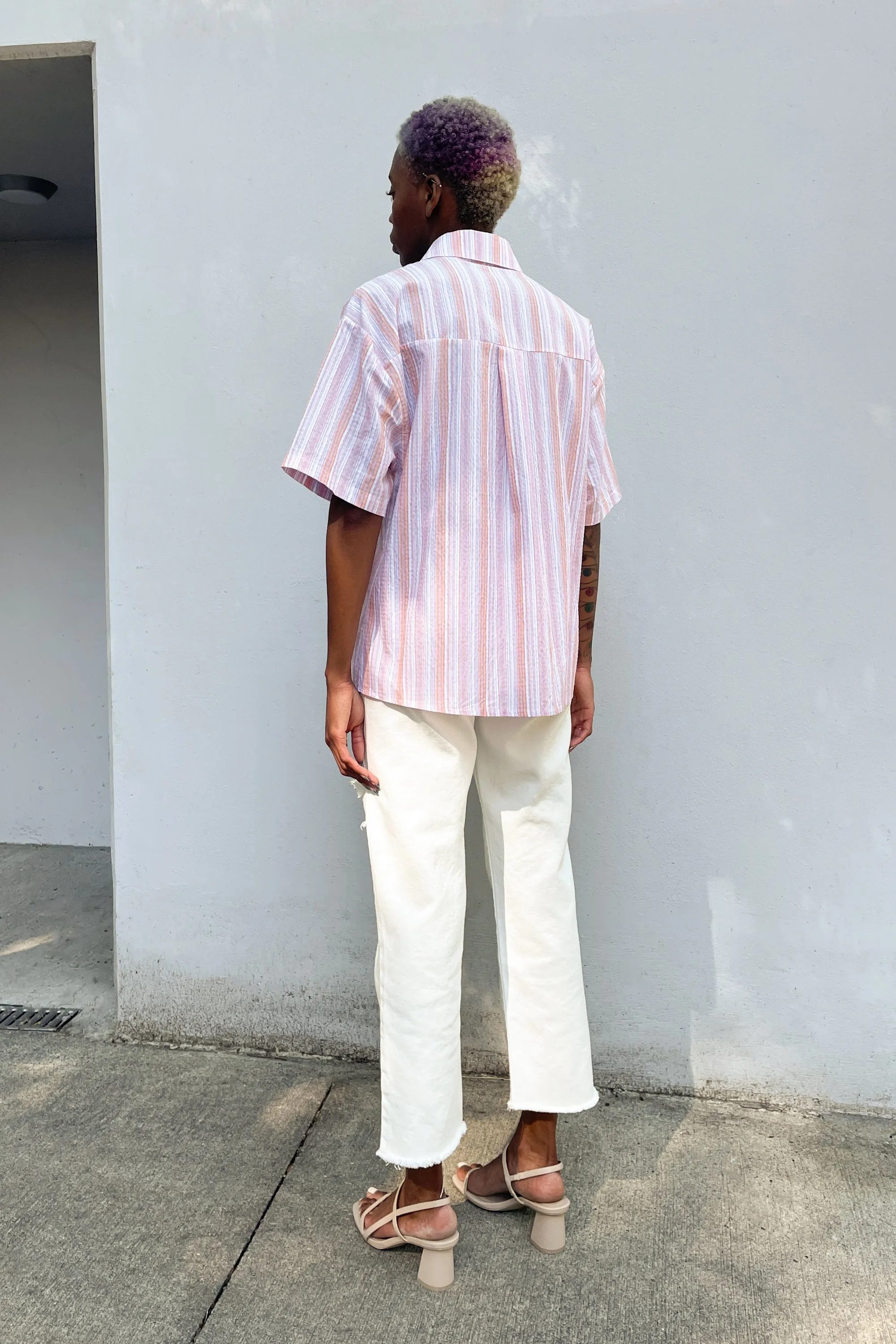 STRIPED BUTTON UP SHIRT sold by OAK AND FORT product image thumbnail 4