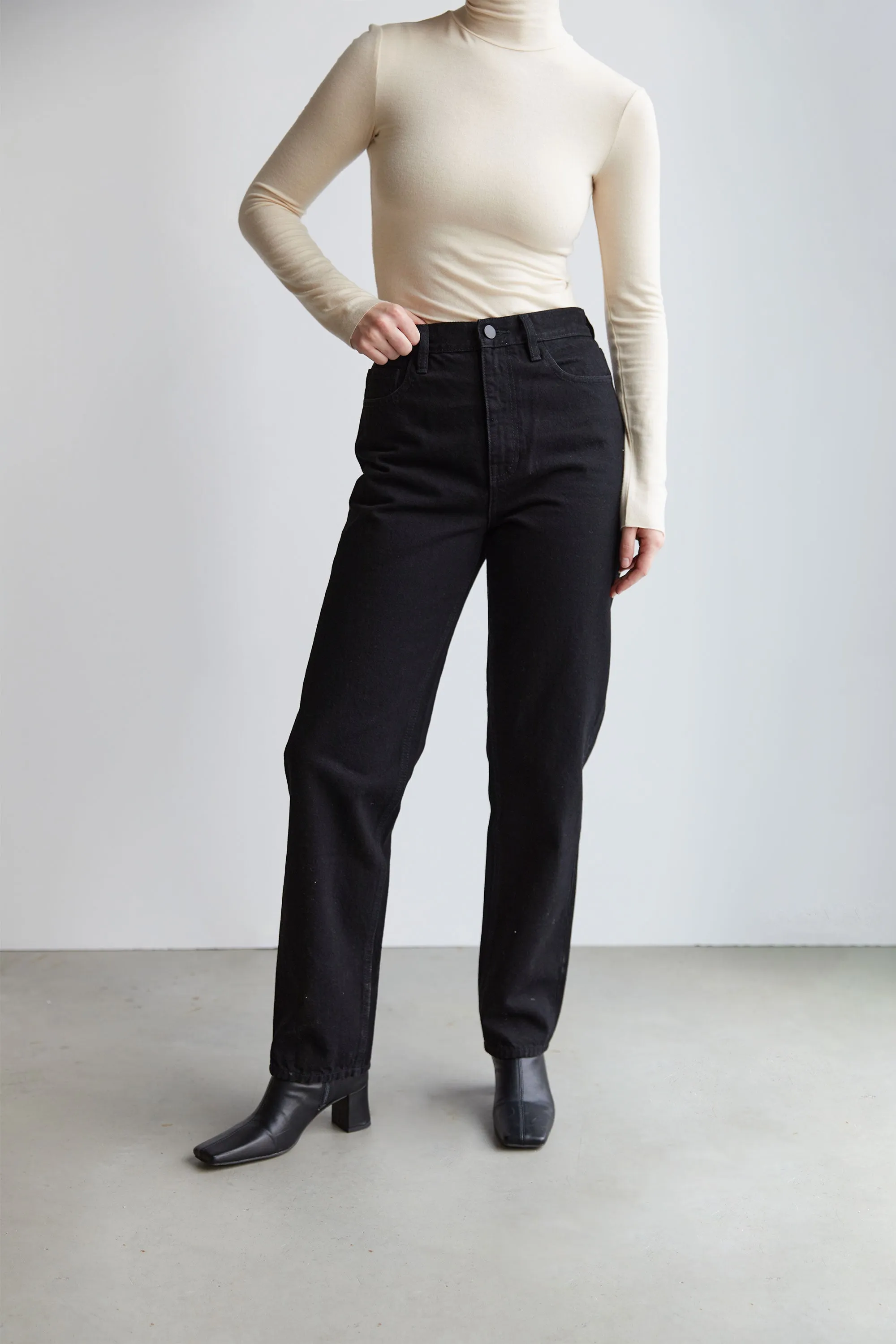 TAPERED BLACK JEANS sold by OAK AND FORT product image thumbnail 2