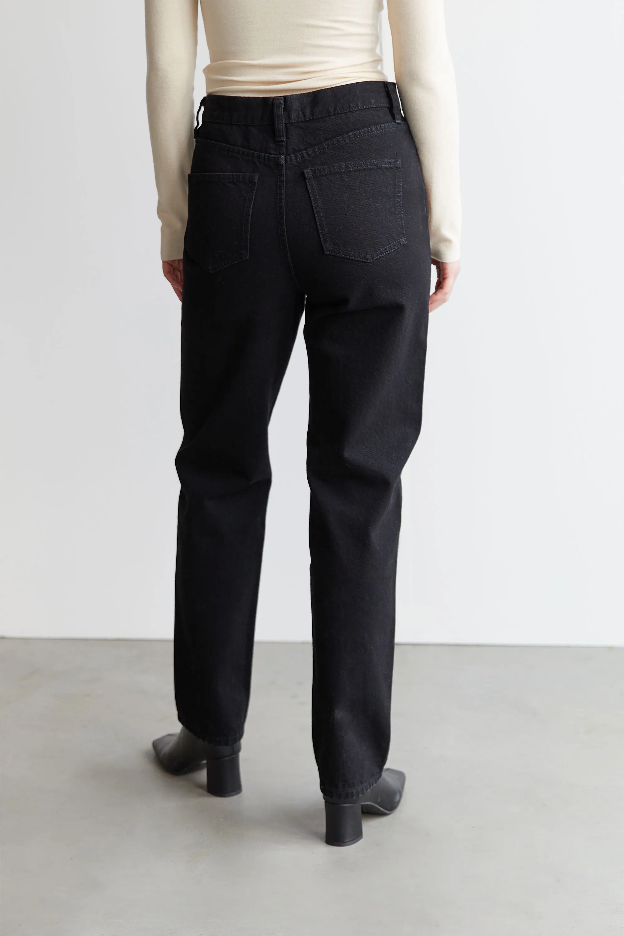 TAPERED BLACK JEANS sold by OAK AND FORT