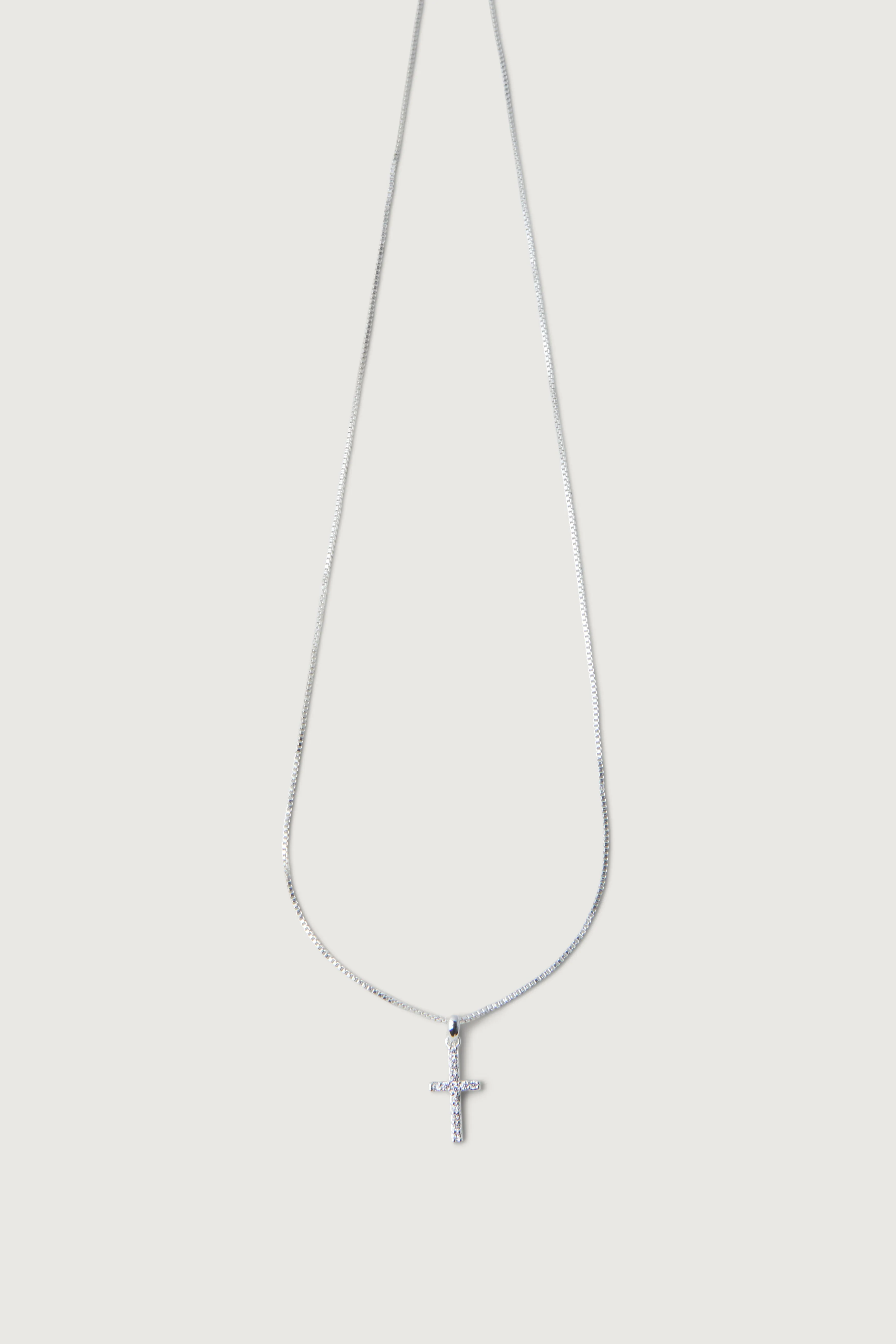 ZIRCONIA CROSS NECKLACE sold by OAK AND FORT product image thumbnail 3