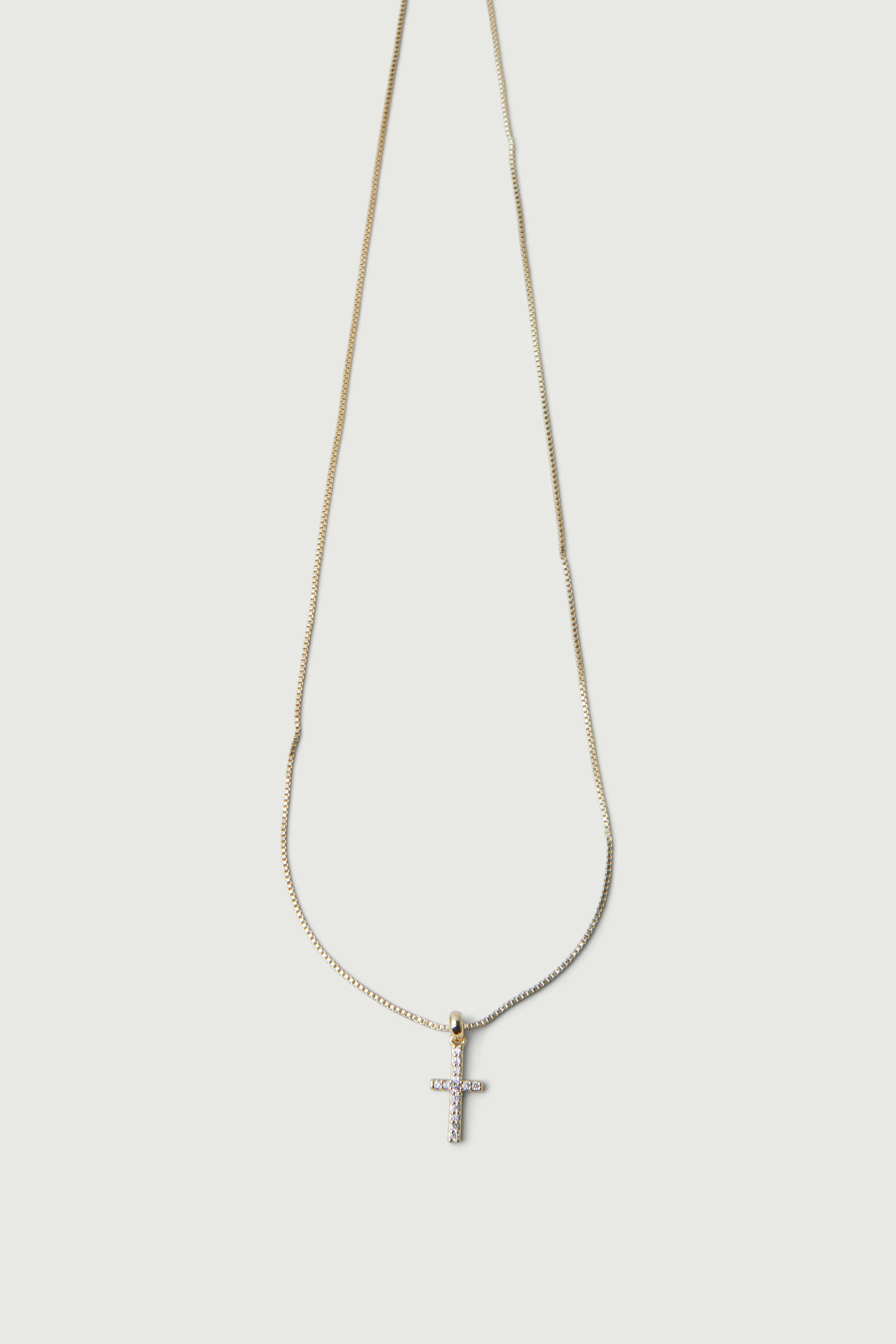 ZIRCONIA CROSS NECKLACE sold by OAK AND FORT product image thumbnail 2