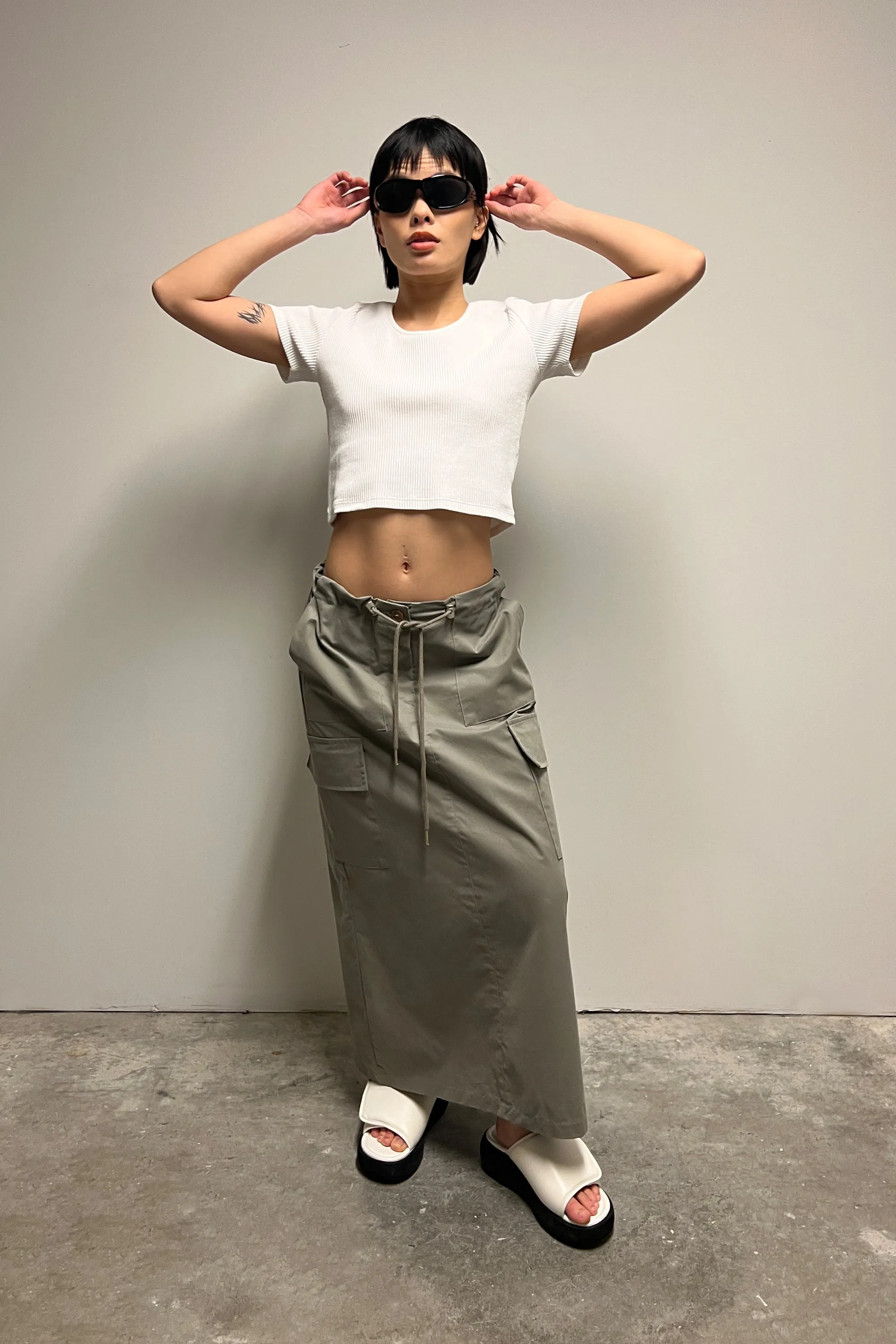 MIDI CARGO SKIRT sold by OAK AND FORT product image thumbnail 3