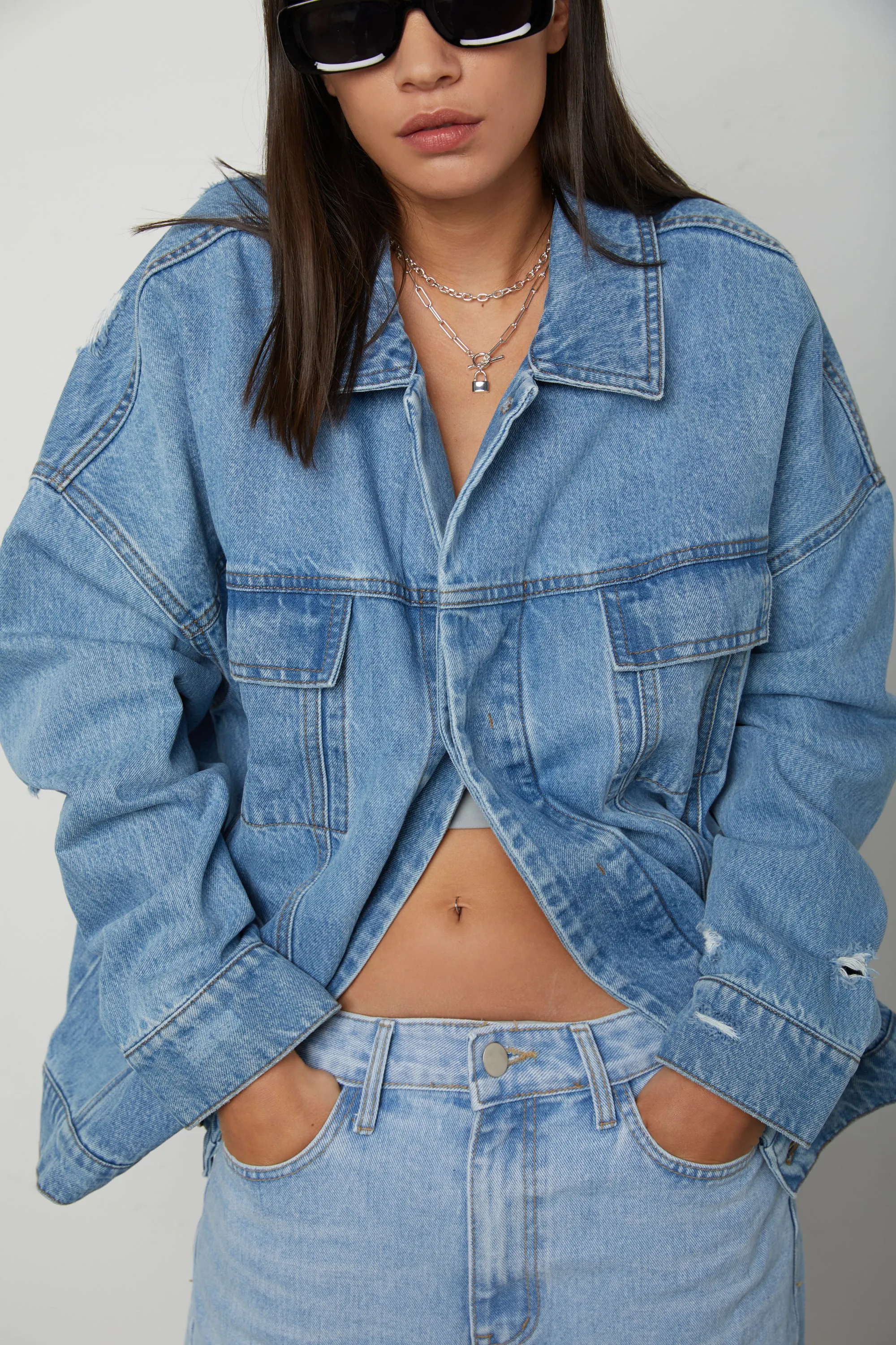 UNISEX DENIM JACKET sold by OAK AND FORT product image thumbnail 4