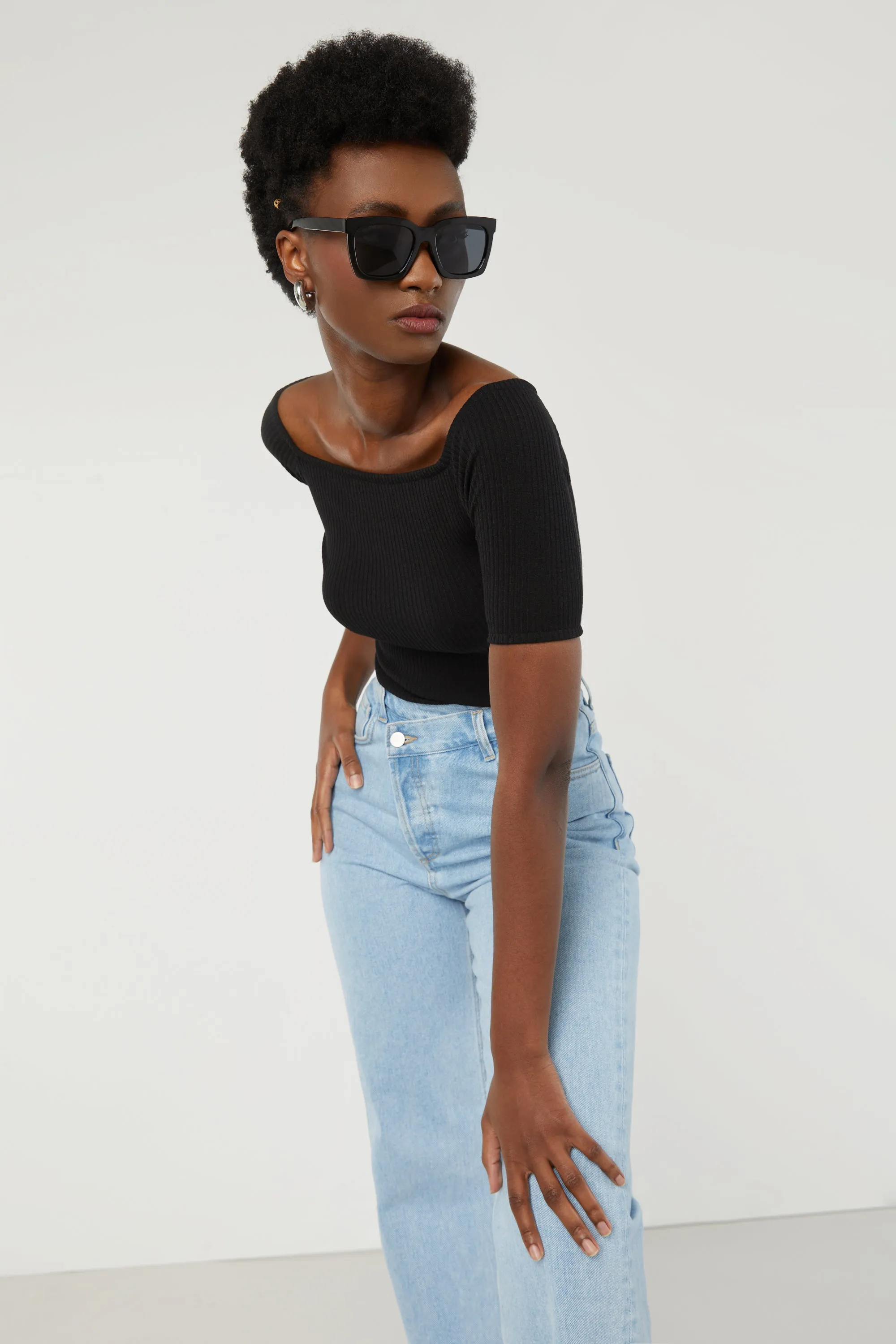 WIDE NECK T-SHIRT sold by OAK AND FORT product image thumbnail 3