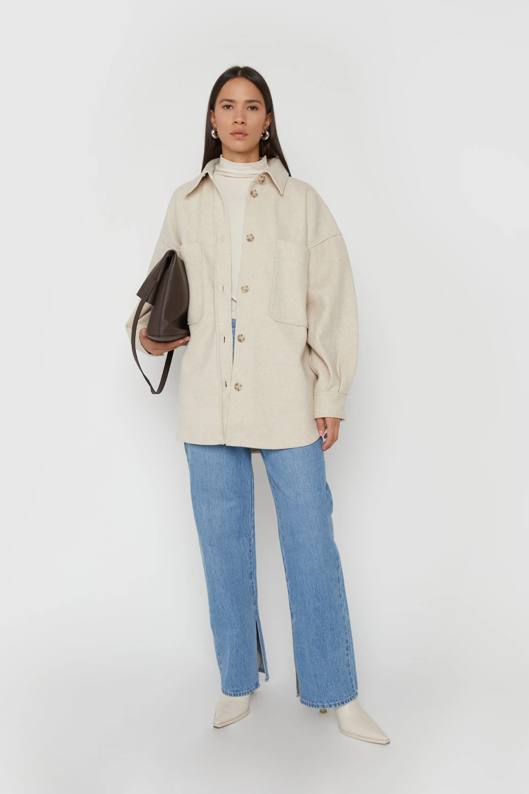 OVERSIZED BLANKET SHIRT JACKET sold by OAK AND FORT product image thumbnail 2