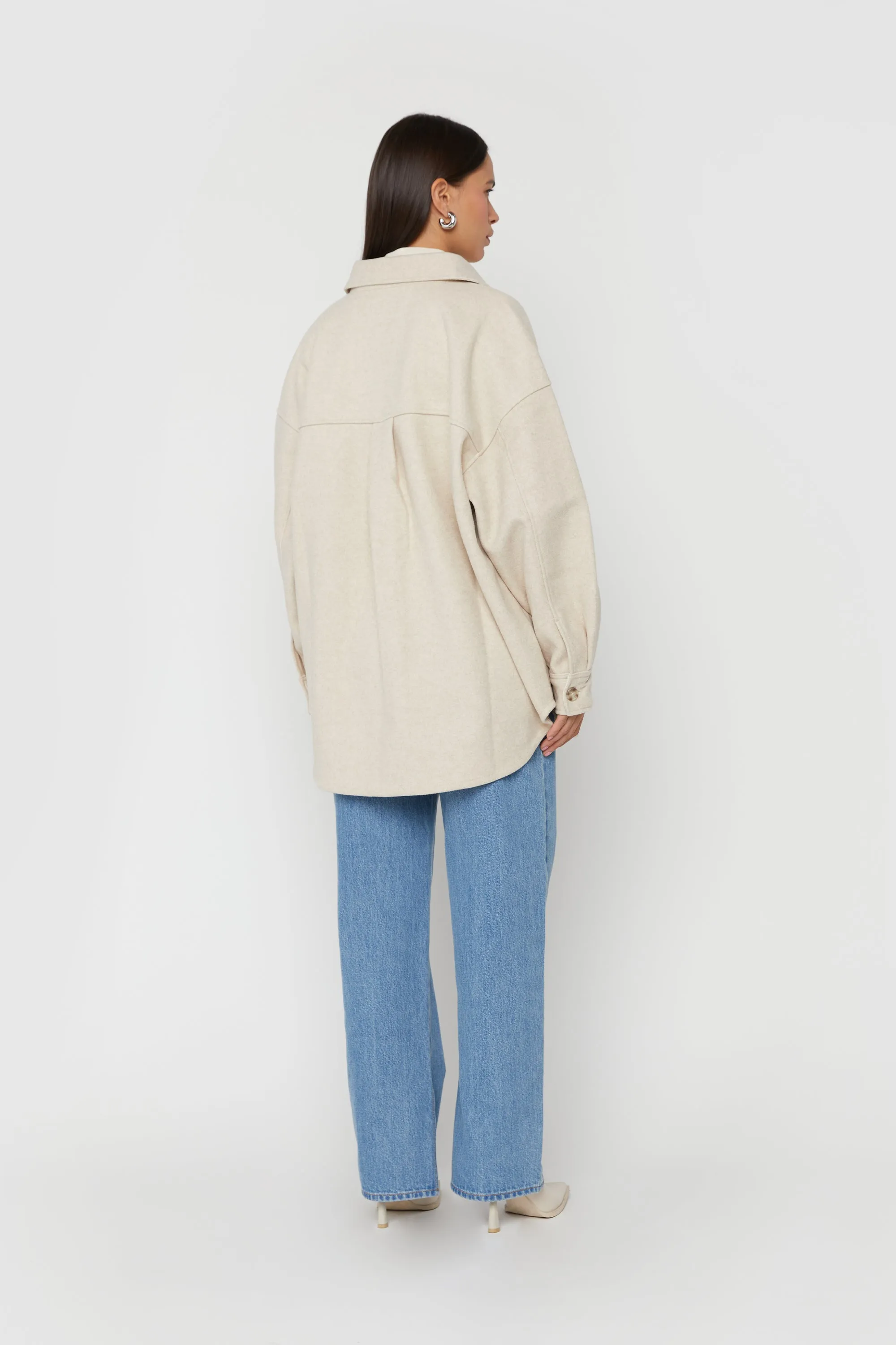 OVERSIZED BLANKET SHIRT JACKET sold by OAK AND FORT product image thumbnail 3