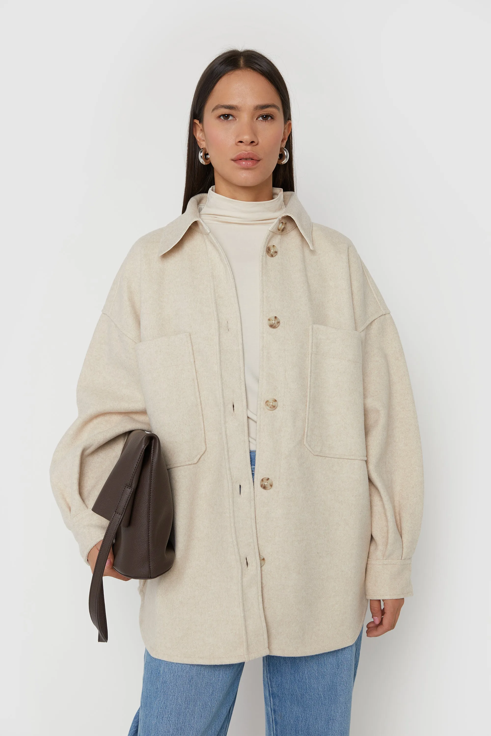 OVERSIZED BLANKET SHIRT JACKET sold by OAK AND FORT