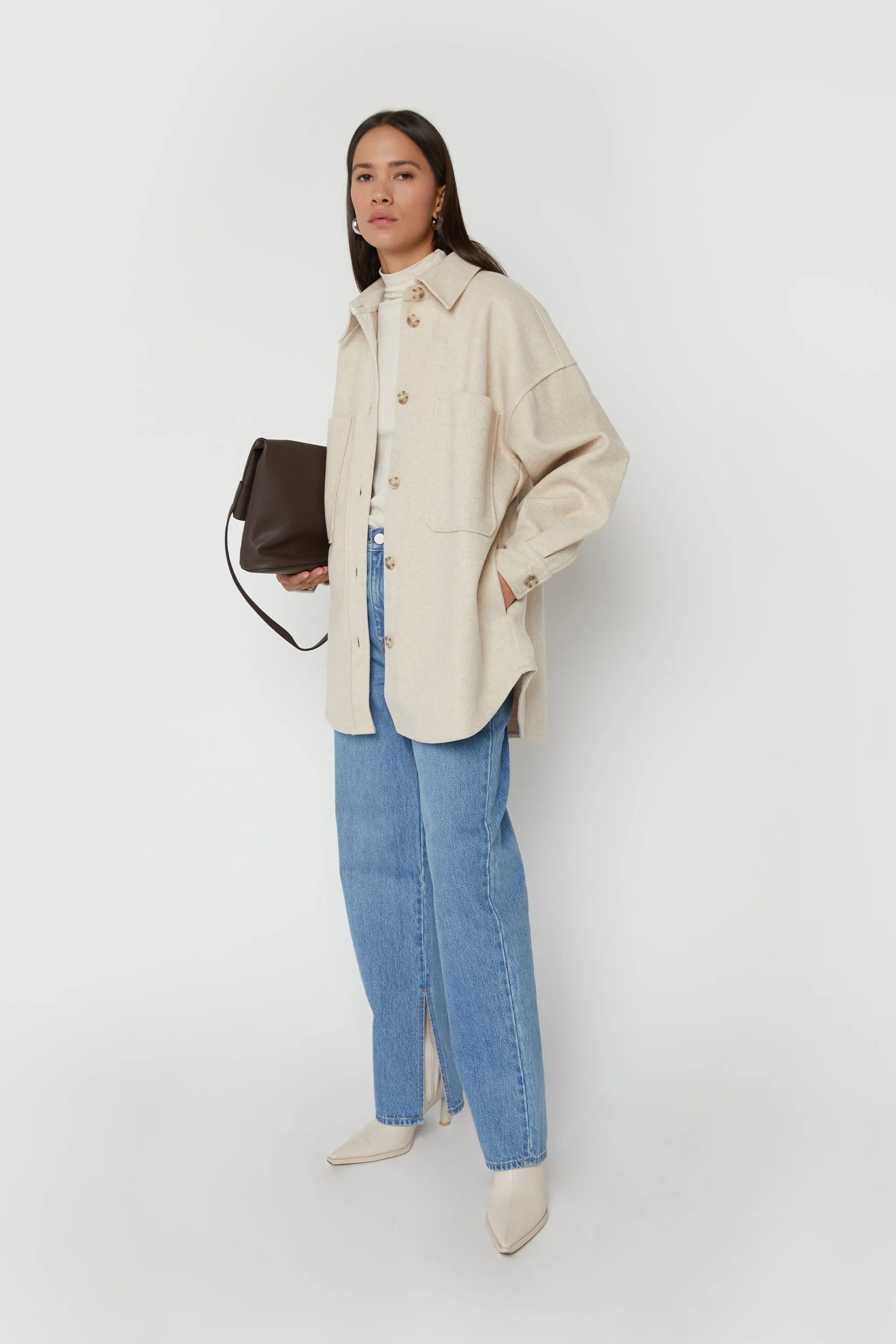 OVERSIZED BLANKET SHIRT JACKET sold by OAK AND FORT product image thumbnail 5