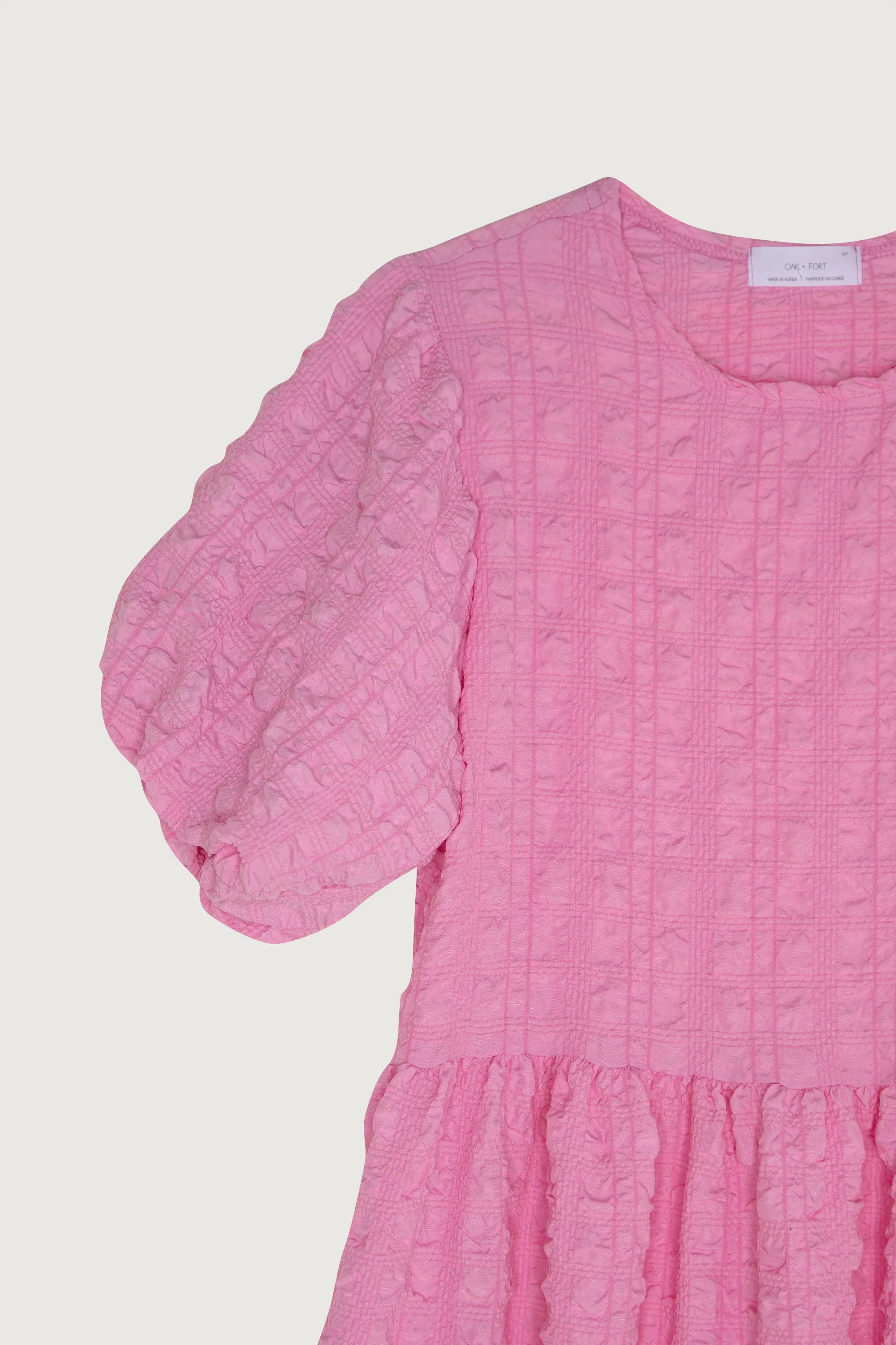 TEXTURED PUFF SLEEVE DRESS sold by OAK AND FORT product image thumbnail 5