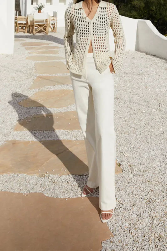 CROCHET BUTTON-UP CARDIGAN sold by OAK AND FORT