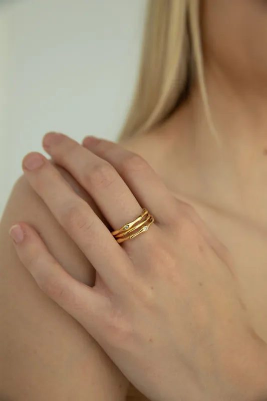 DELICATE GEM RING SET sold by OAK AND FORT