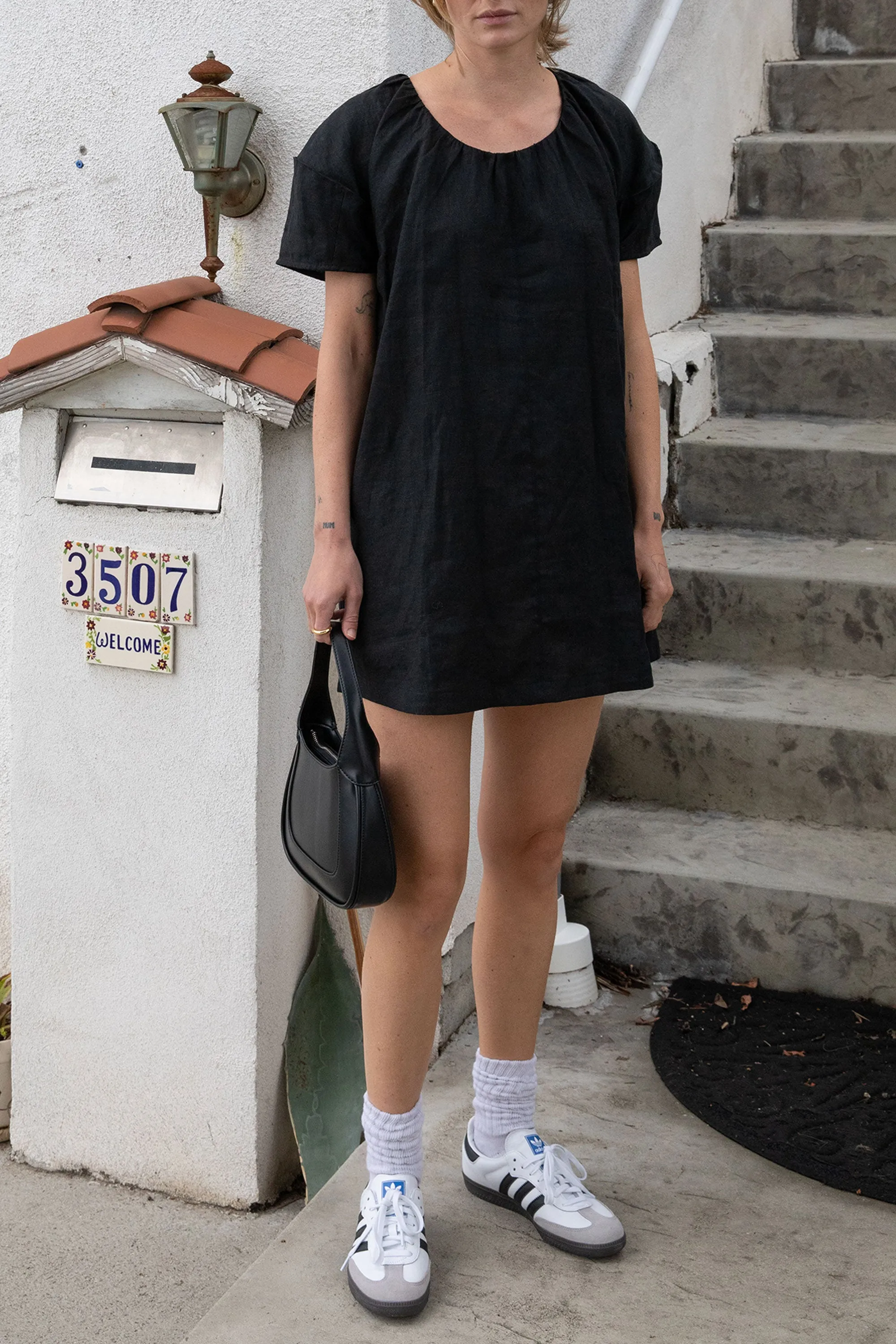 100% LINEN BOXY MINI DRESS sold by OAK AND FORT