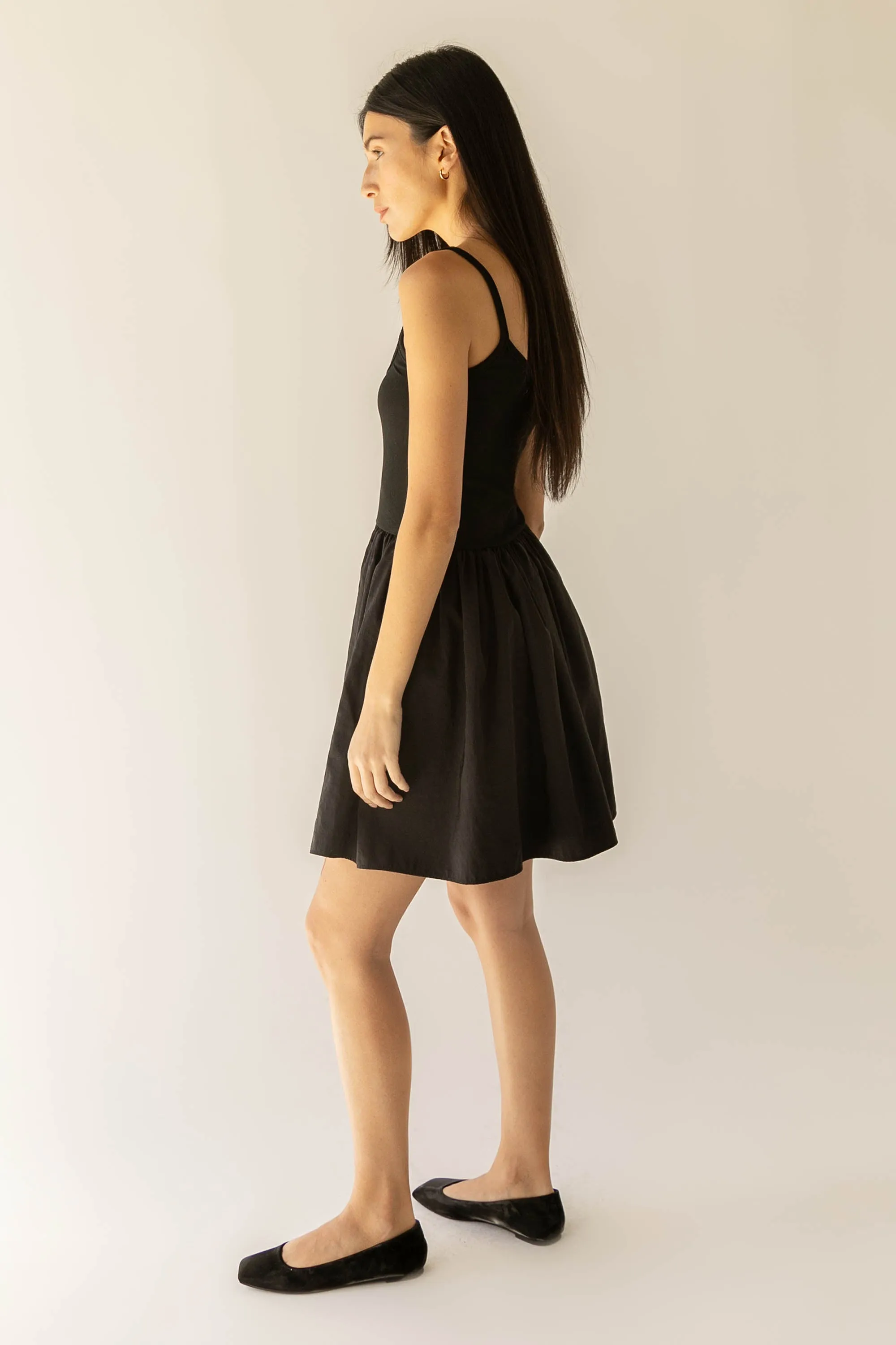 KNIT AND NYLON MINI DRESS sold by OAK AND FORT product image thumbnail 4