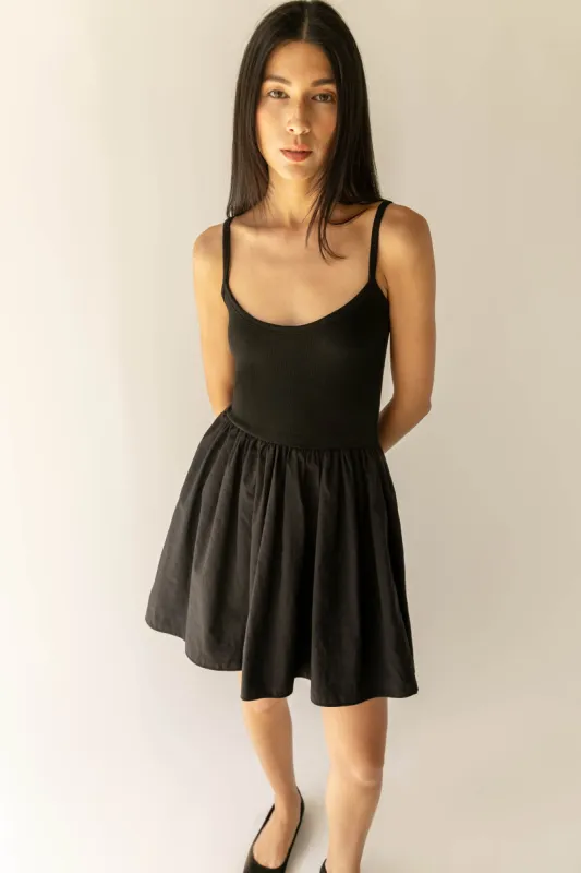 KNIT AND NYLON MINI DRESS sold by OAK AND FORT