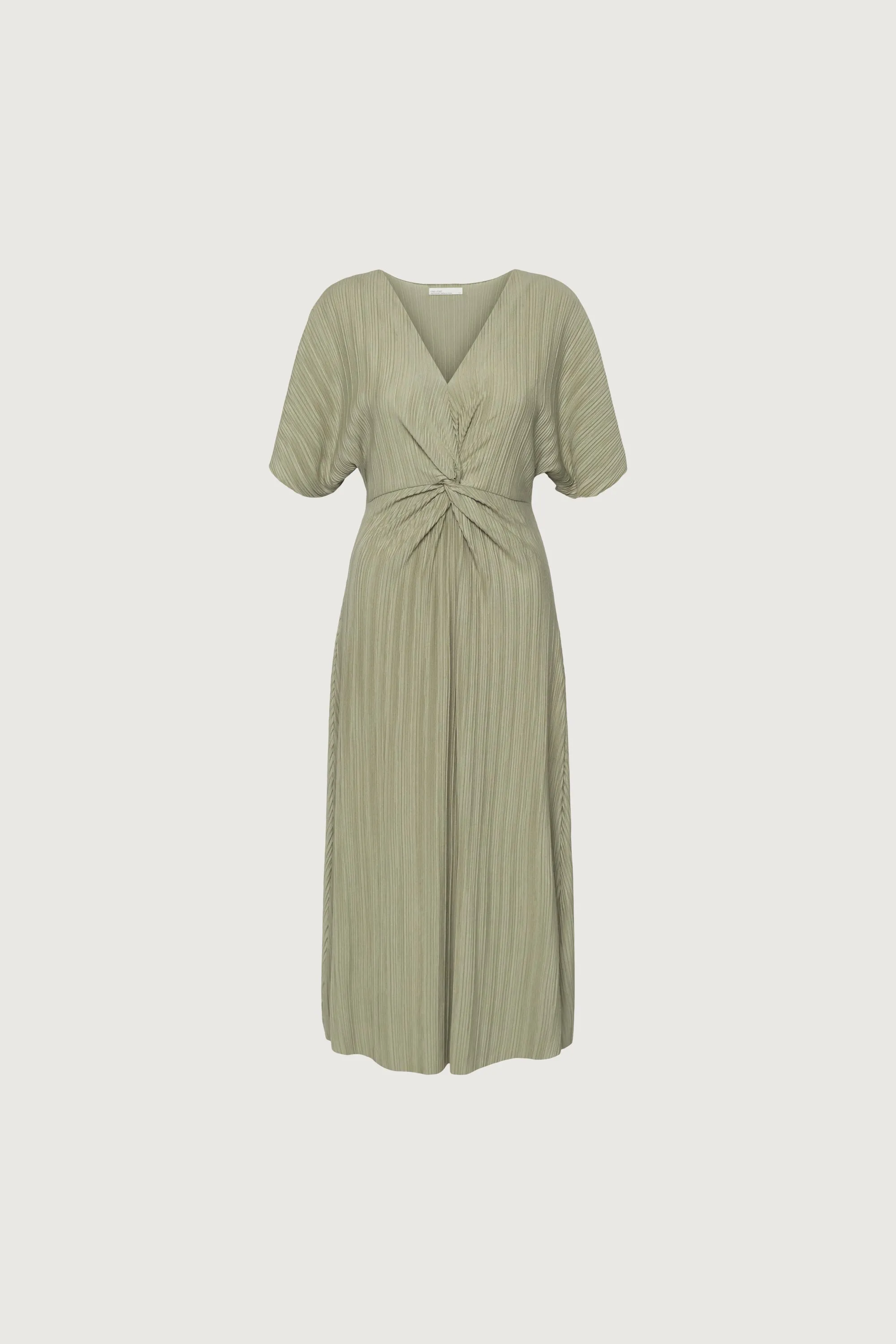 FRONT KNOT PLEATED MIDI DRESS sold by OAK AND FORT product image thumbnail 5
