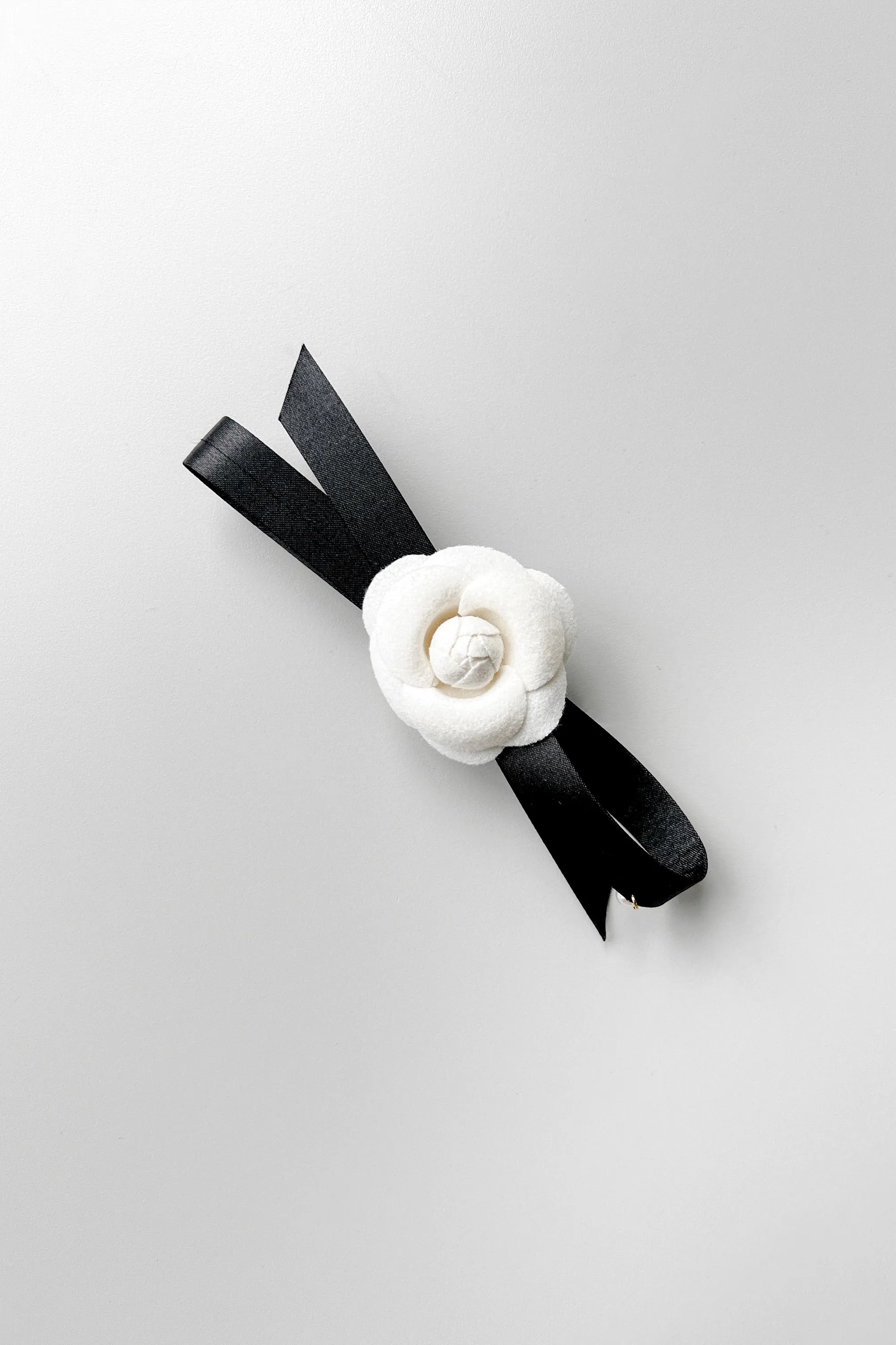 BOW HAIR CLIP WITH FLOWER sold by OAK AND FORT product image thumbnail 5