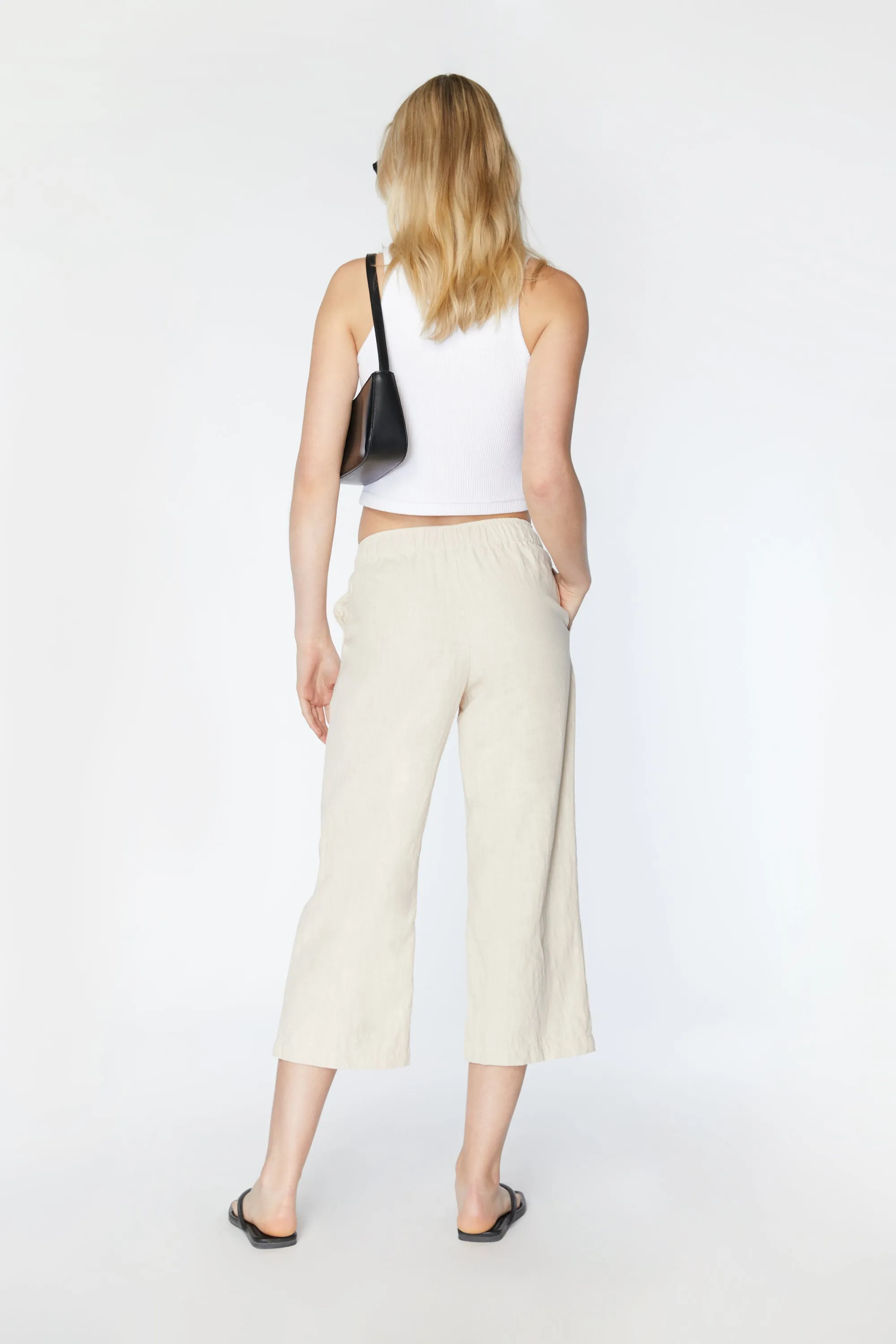 LINEN DRAWSTRING PANTS sold by OAK AND FORT product image thumbnail 4