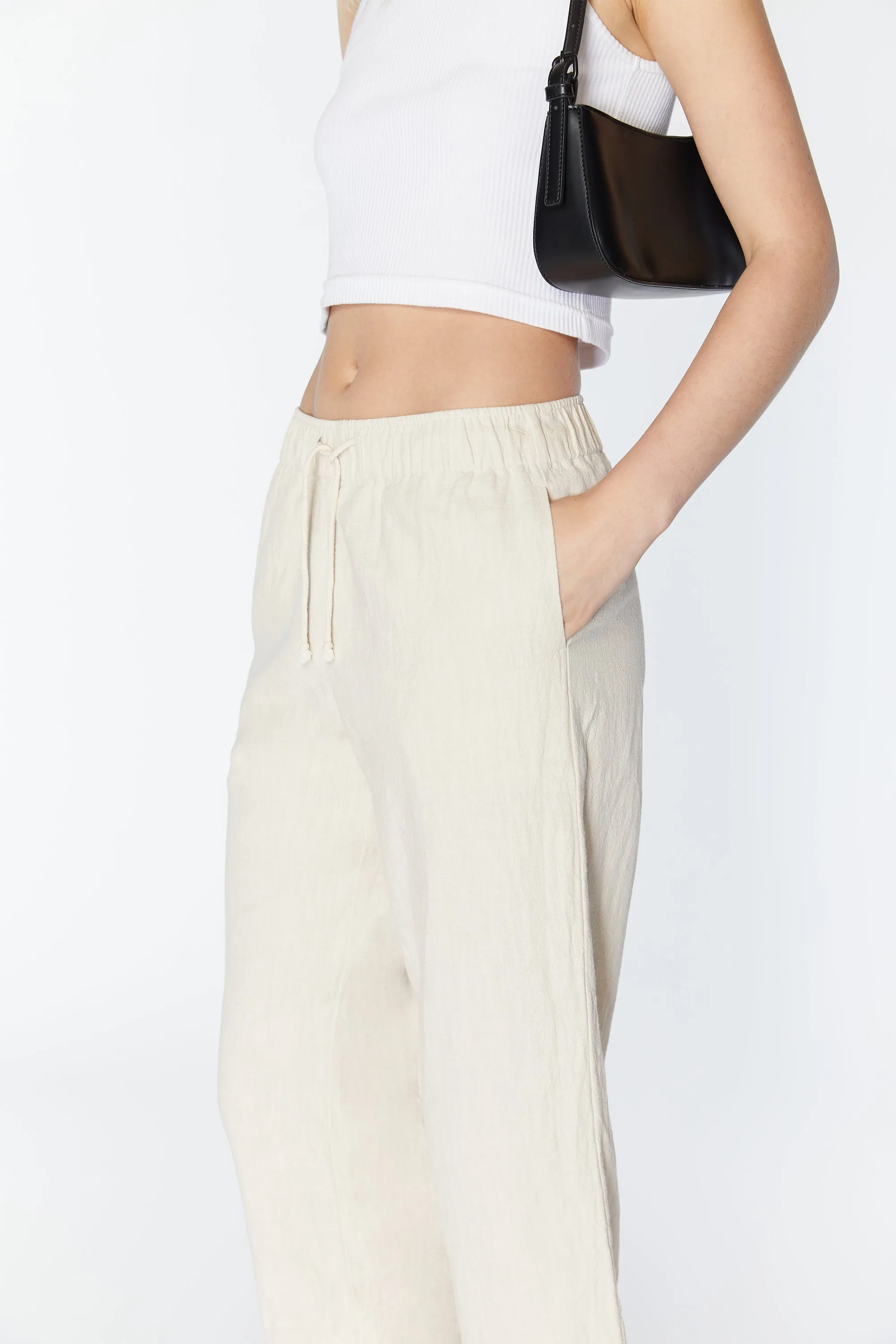 LINEN DRAWSTRING PANTS sold by OAK AND FORT