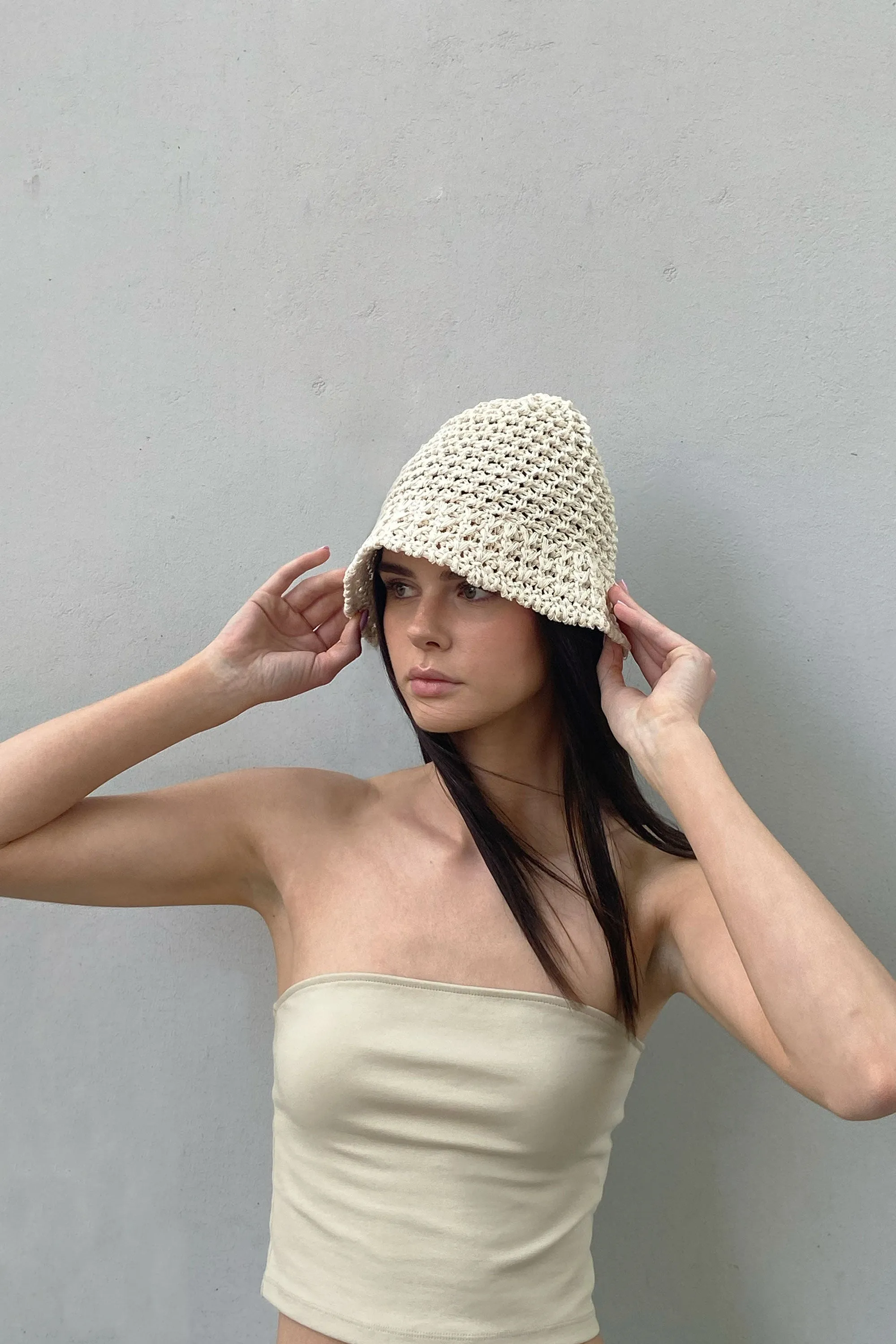 CROCHET BUCKET HAT sold by OAK AND FORT product image thumbnail 3