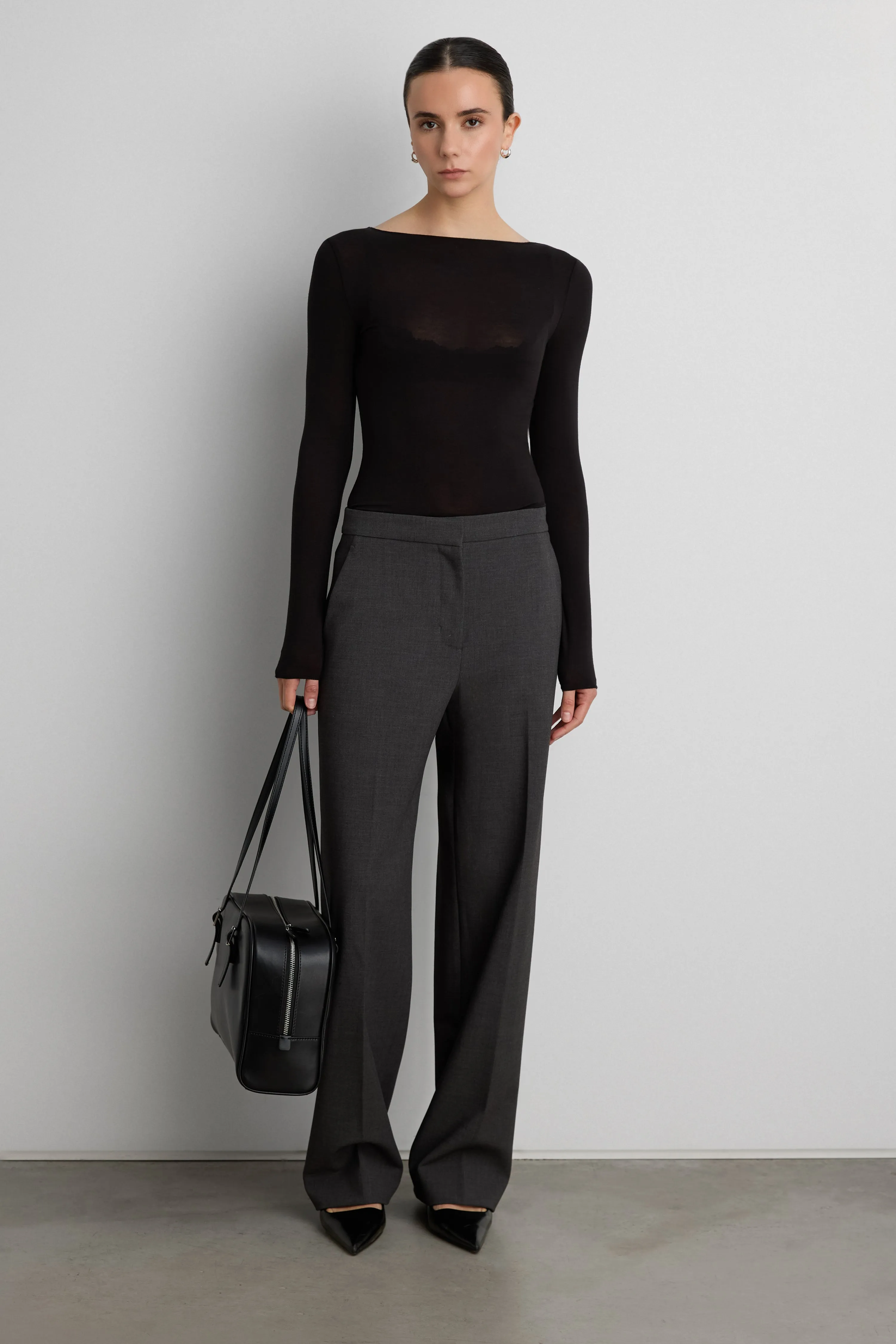 SHEER LIGHTWEIGHT BOAT NECK TOP sold by OAK AND FORT product image thumbnail 5