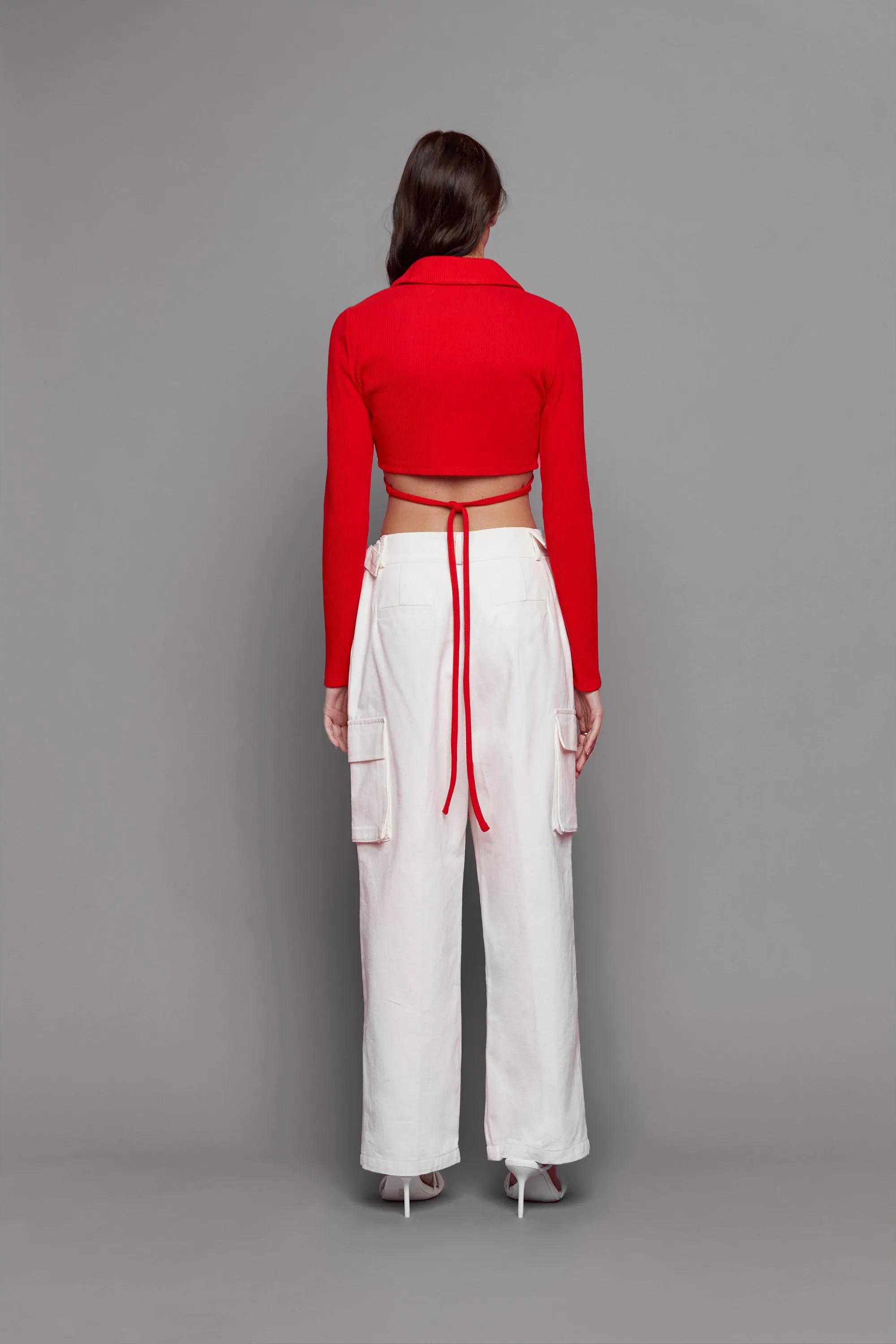 COLLARED WRAP TOP sold by OAK AND FORT product image thumbnail 3