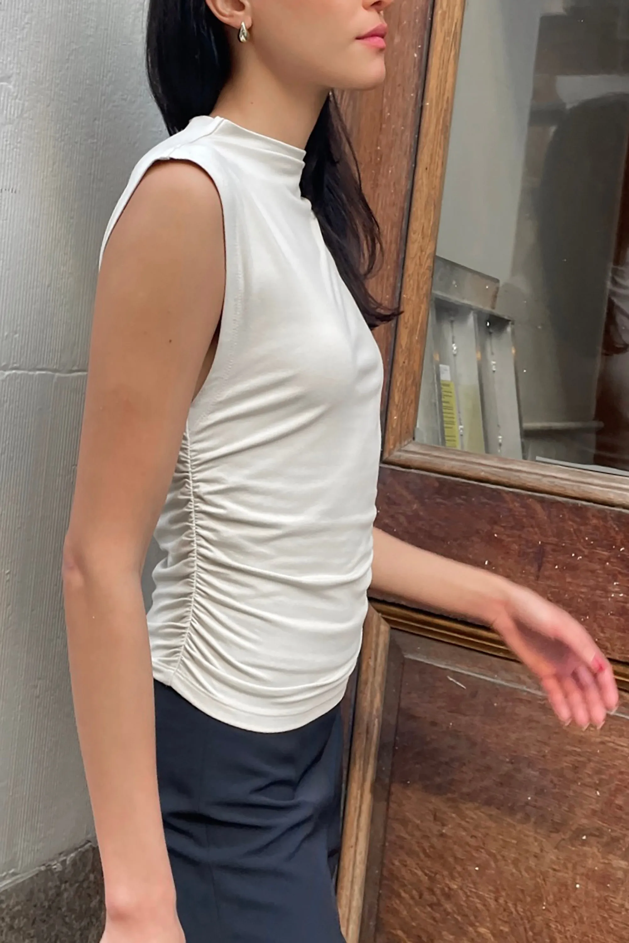 SLEEVELESS MOCKNECK TOP sold by OAK AND FORT product image thumbnail 2