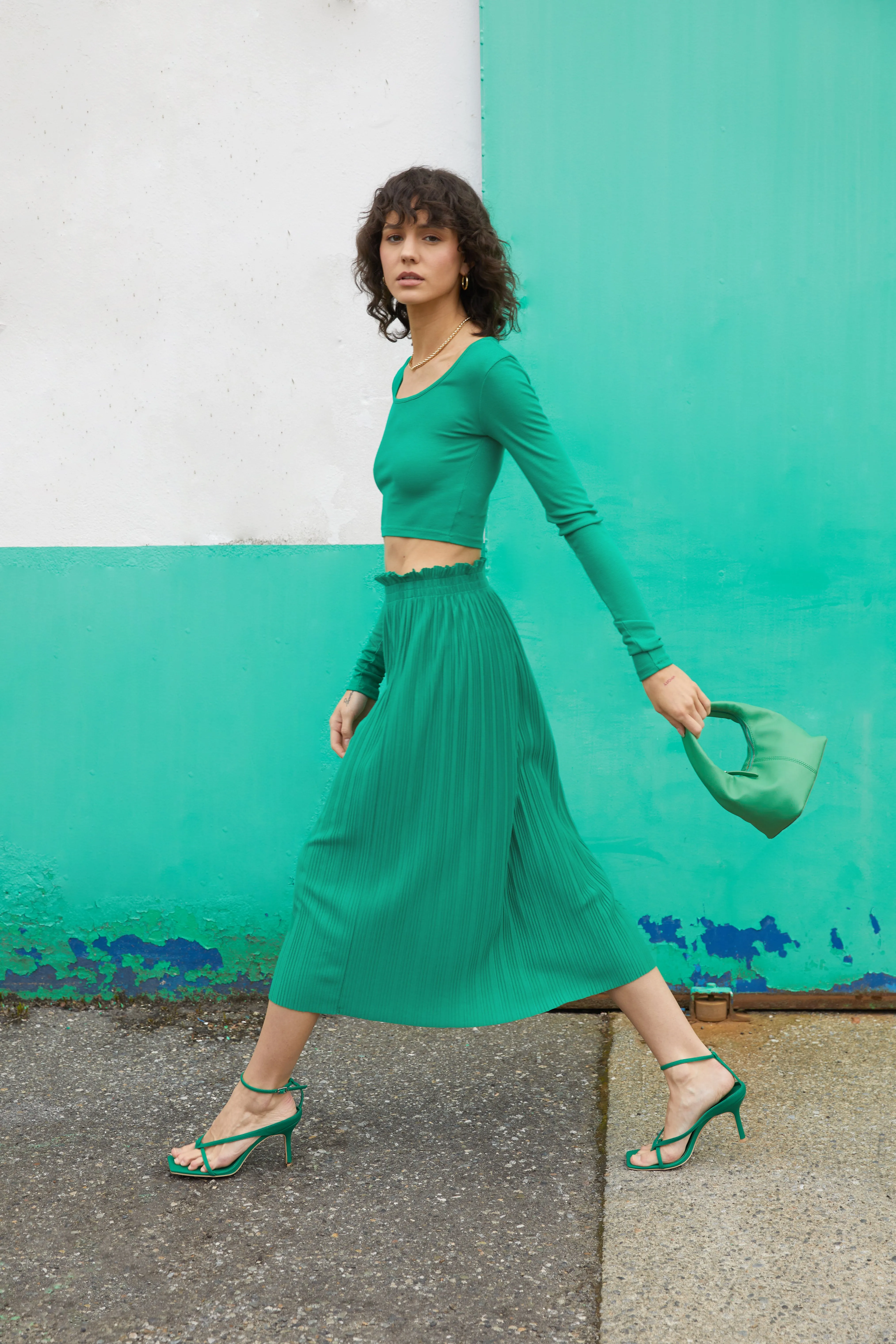 PLEATED MIDI SKIRT sold by OAK AND FORT product image thumbnail 2