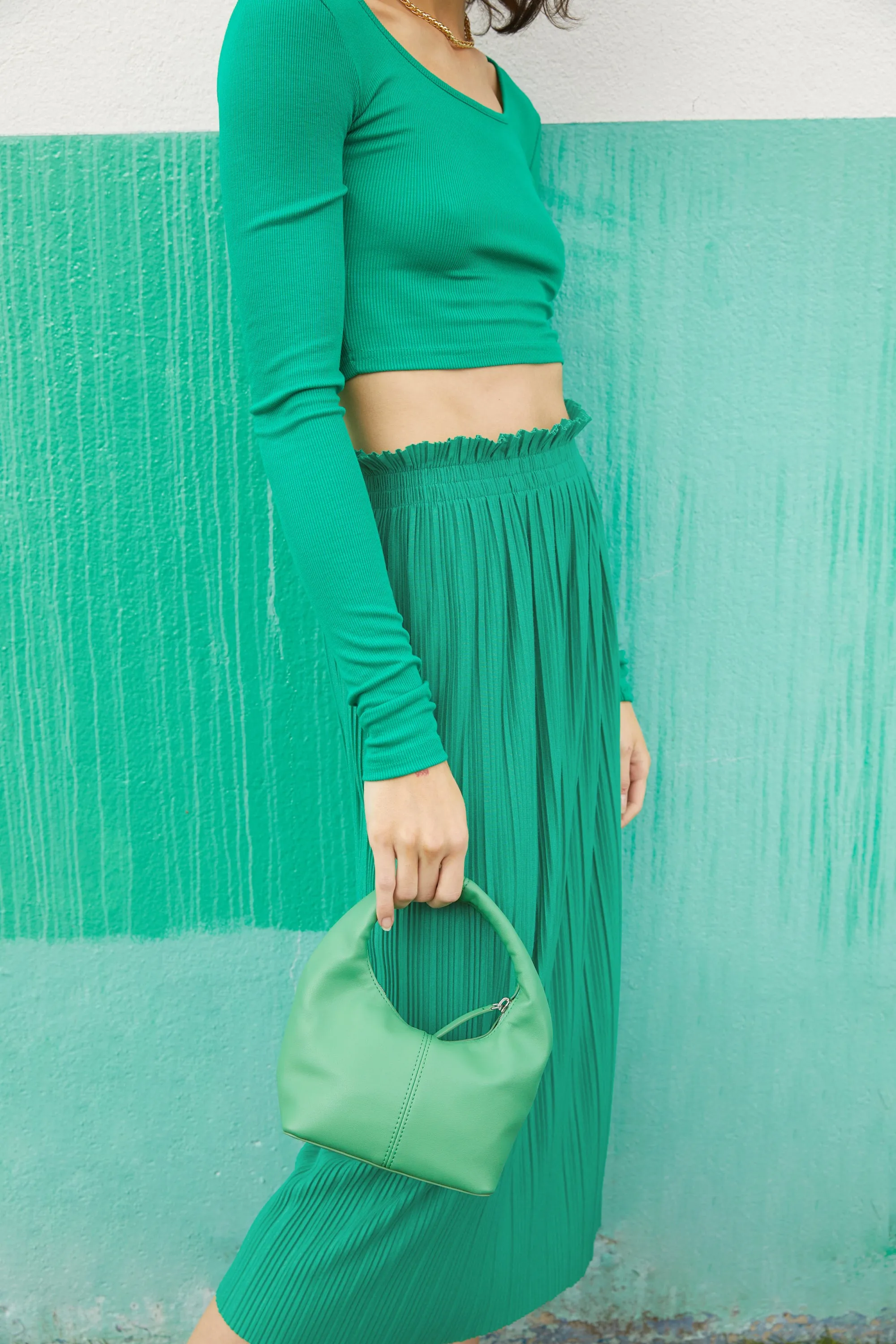 PLEATED MIDI SKIRT sold by OAK AND FORT product image thumbnail 5