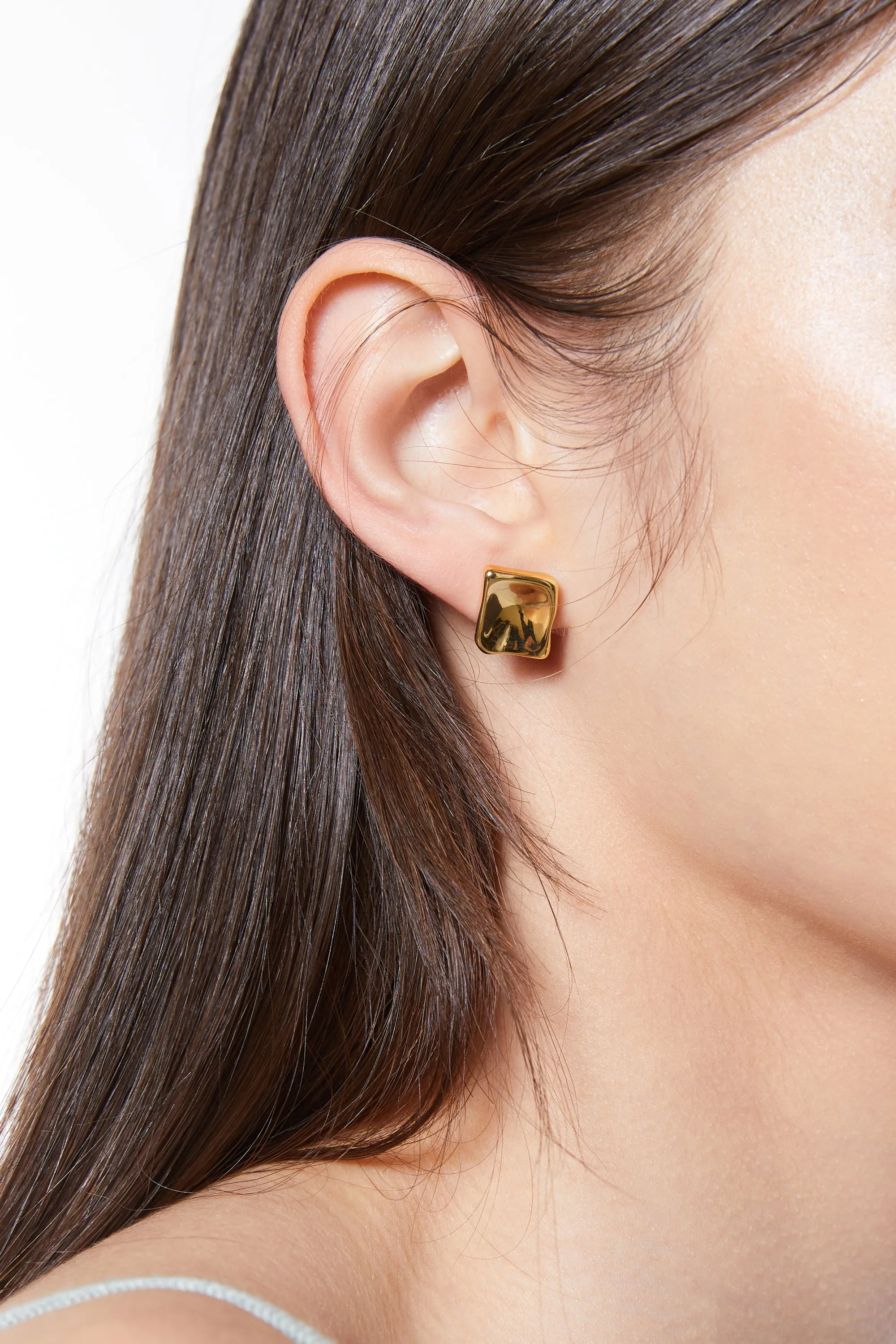 ABSTRACT SQUARE STUD EARRING sold by OAK AND FORT product image thumbnail 2