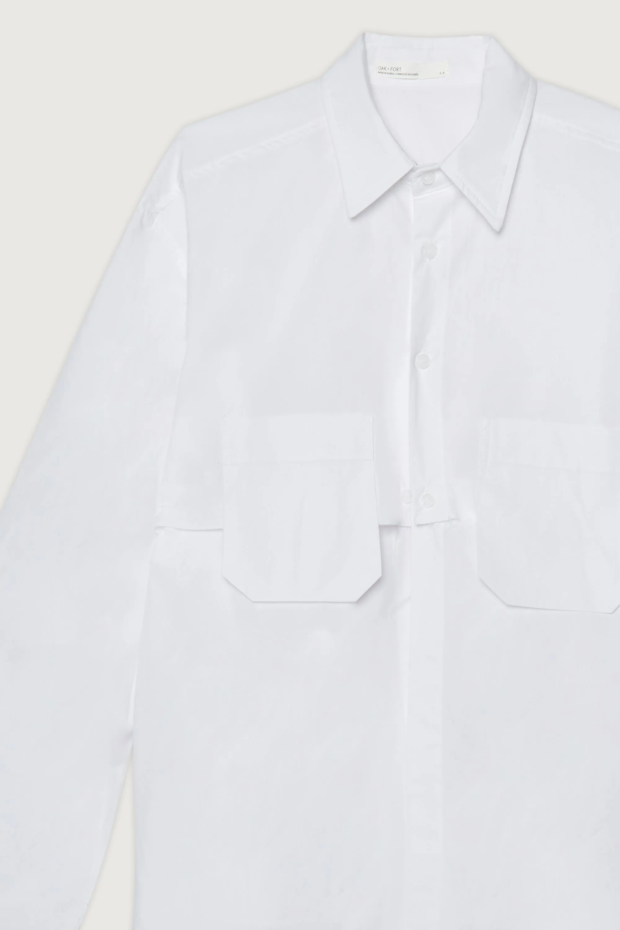 TWO-WAY COTTON POPLIN SHIRT sold by OAK AND FORT product image thumbnail 2