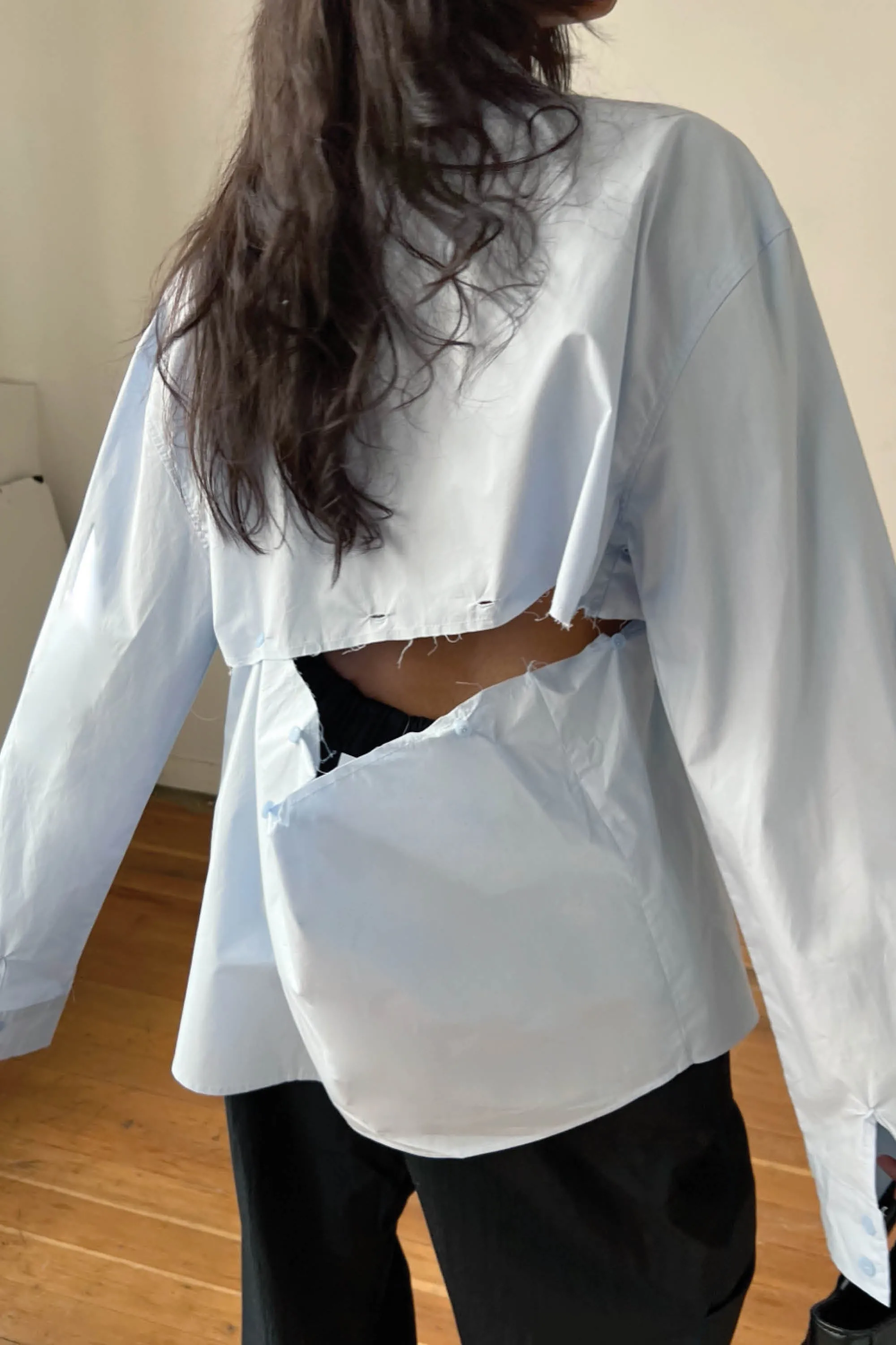 TWO-WAY COTTON POPLIN SHIRT sold by OAK AND FORT