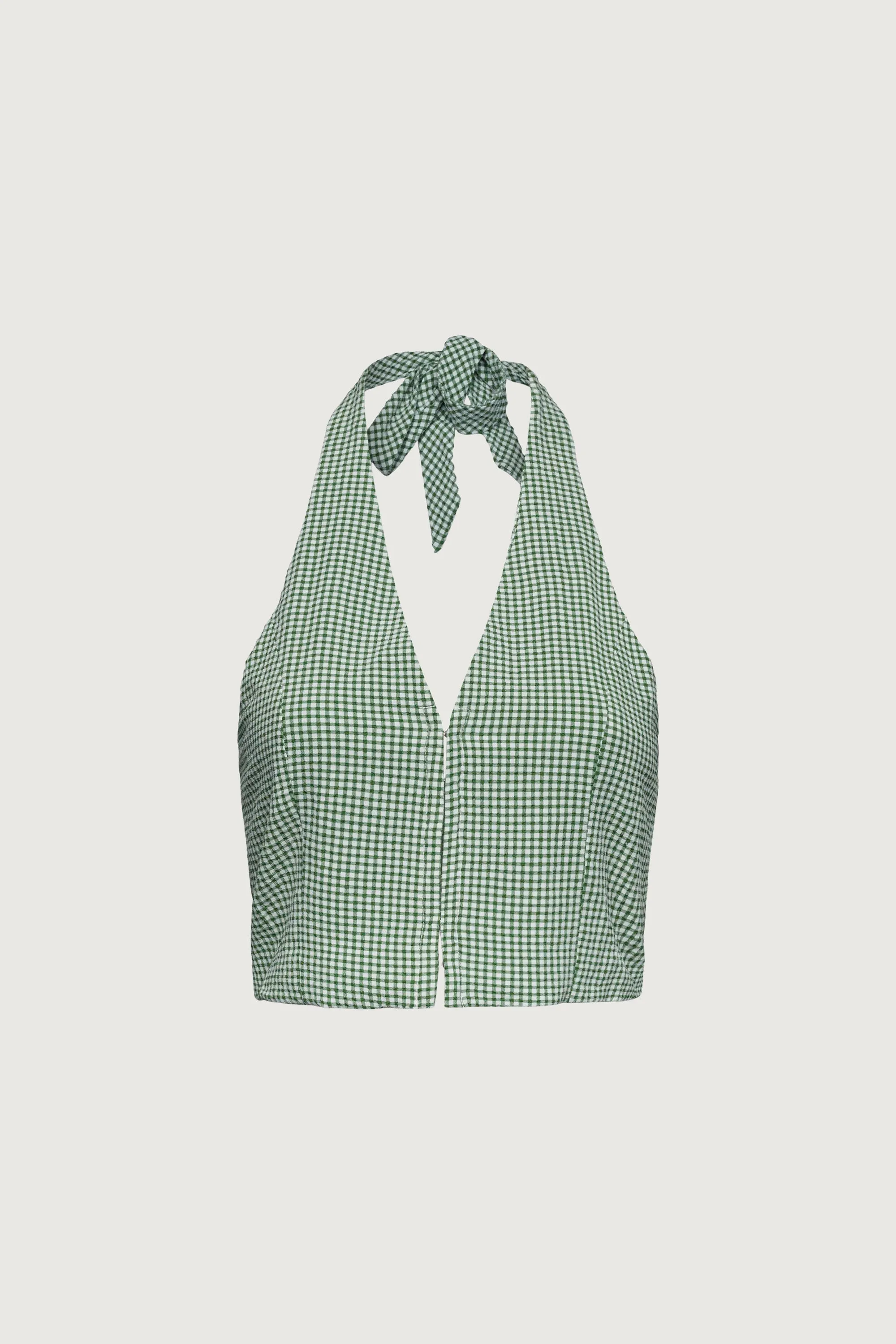 GINGHAM HALTER TOP sold by OAK AND FORT product image thumbnail 5