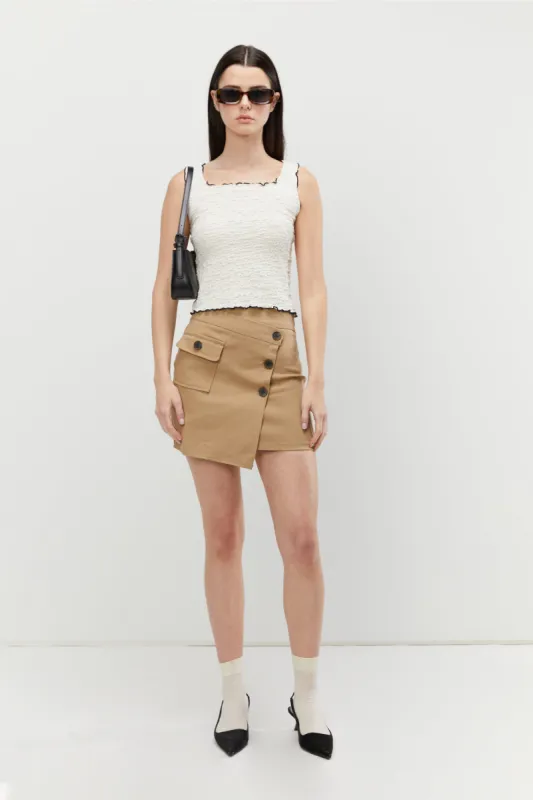 WRAP MINI SKIRT sold by OAK AND FORT