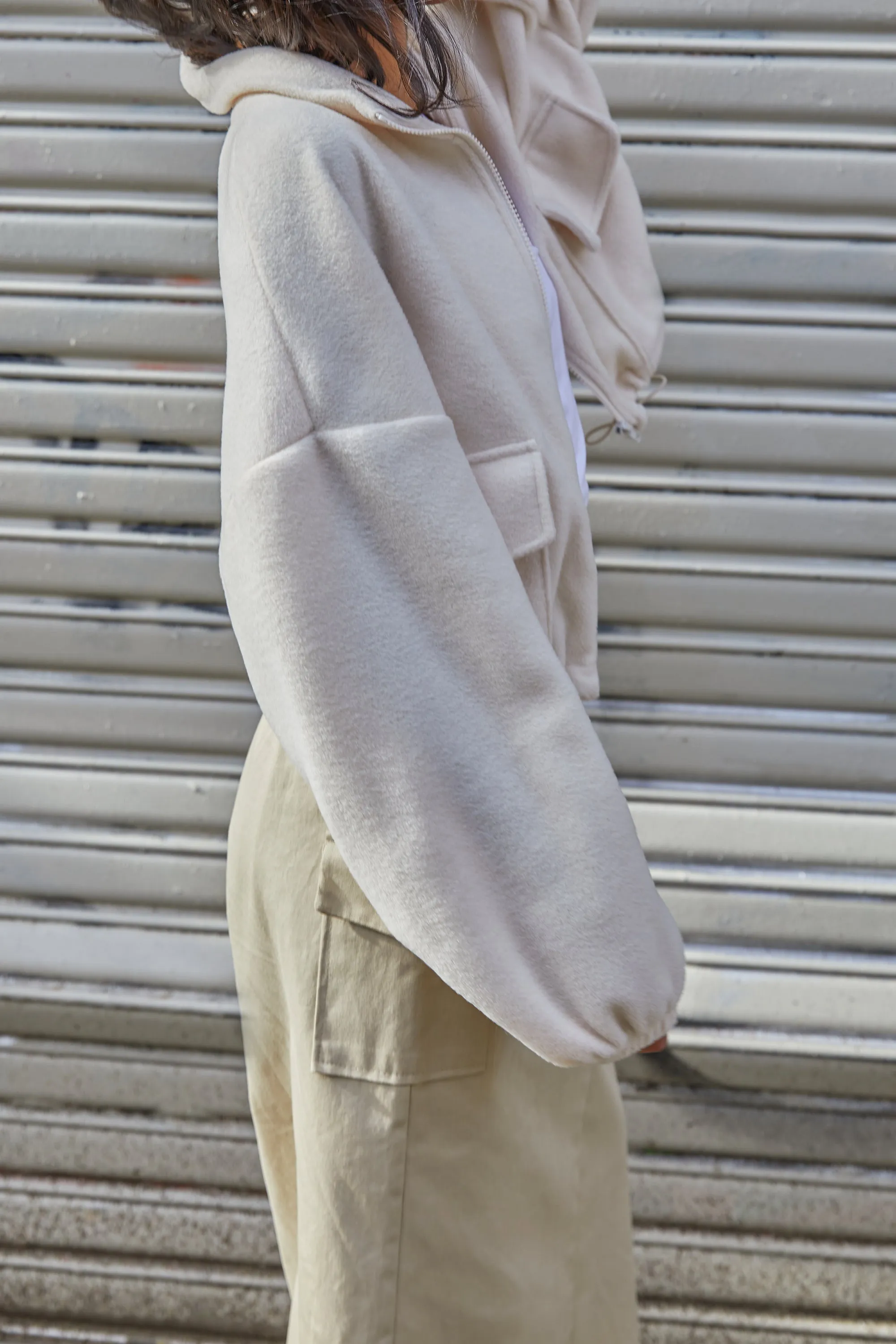 CROPPED ZIP-UP JACKET sold by OAK AND FORT product image thumbnail 4