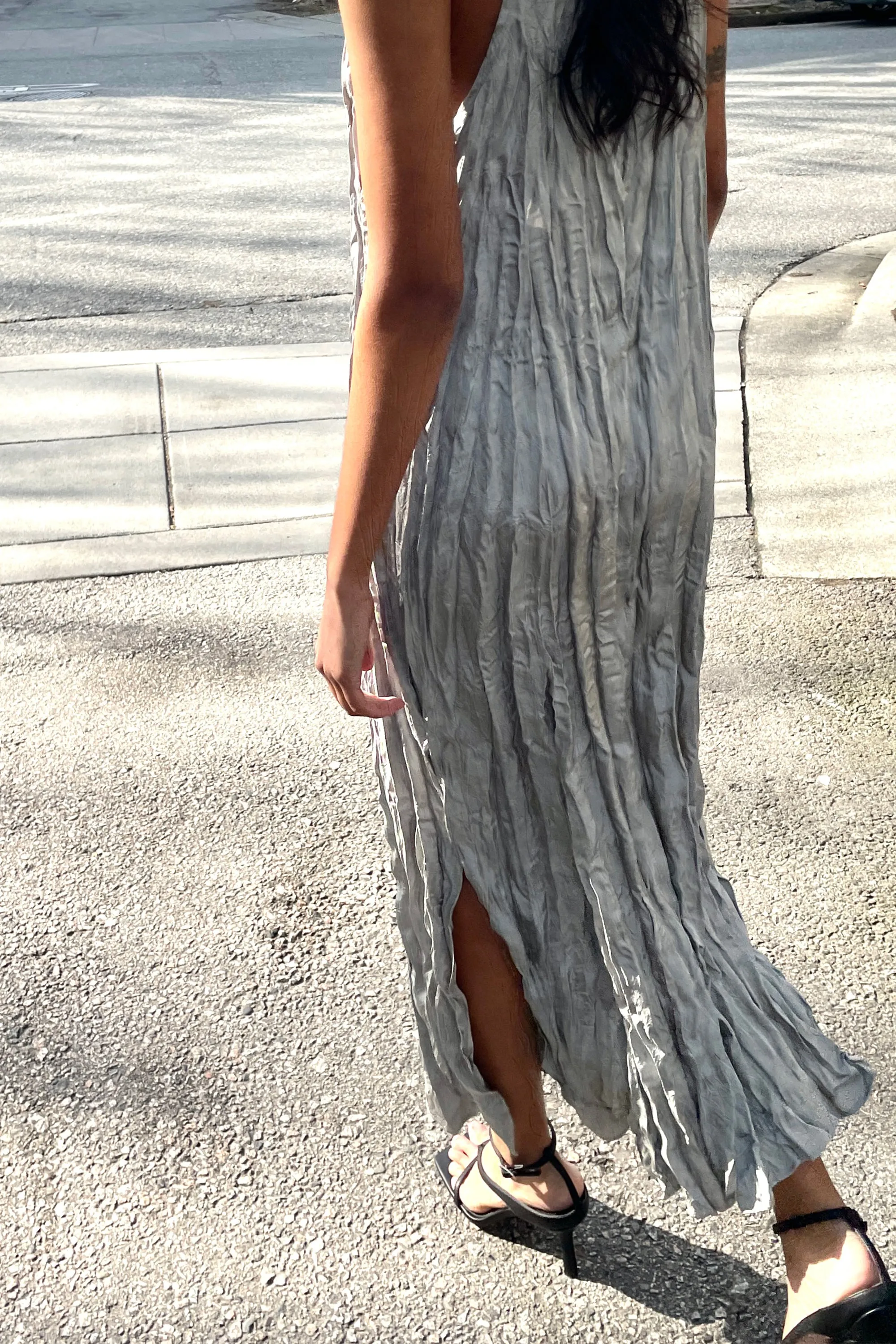 CRINKLED MIDI DRESS sold by OAK AND FORT product image thumbnail 4