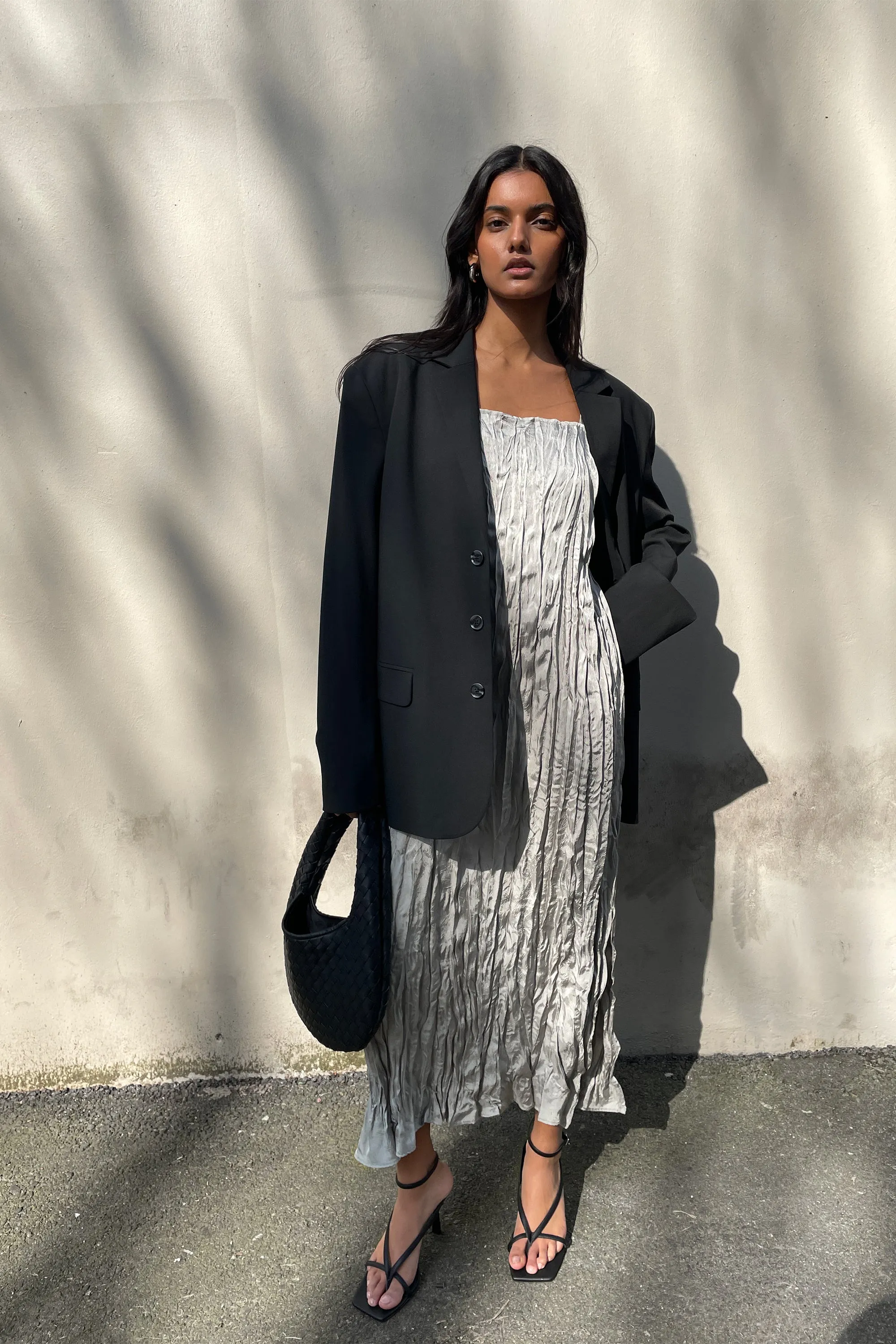 CRINKLED MIDI DRESS sold by OAK AND FORT product image thumbnail 2