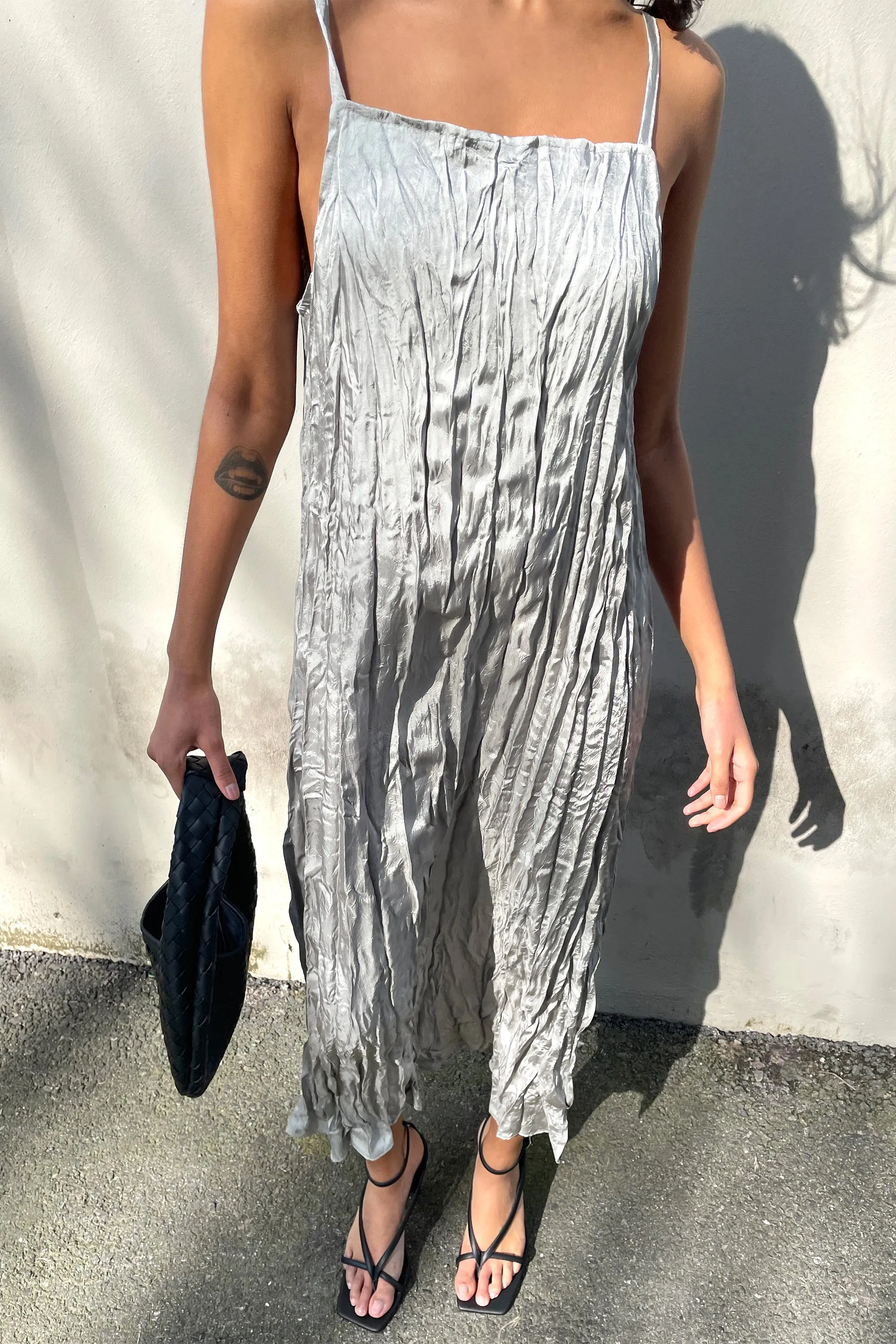 CRINKLED MIDI DRESS sold by OAK AND FORT product image thumbnail 3