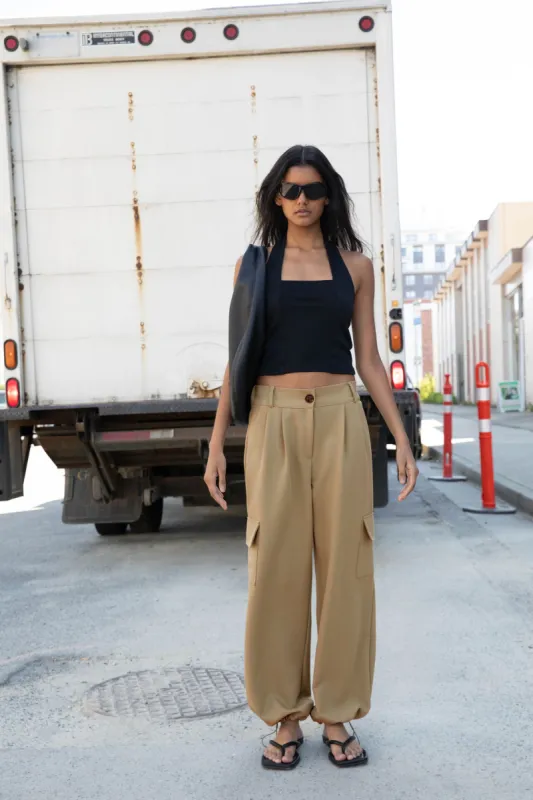 CARGO TROUSER WITH ADJUSTABLE HEM sold by OAK AND FORT