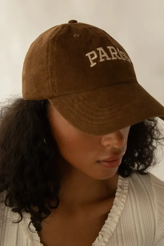 PARIS CORDUROY BASEBALL HAT sold by OAK AND FORT