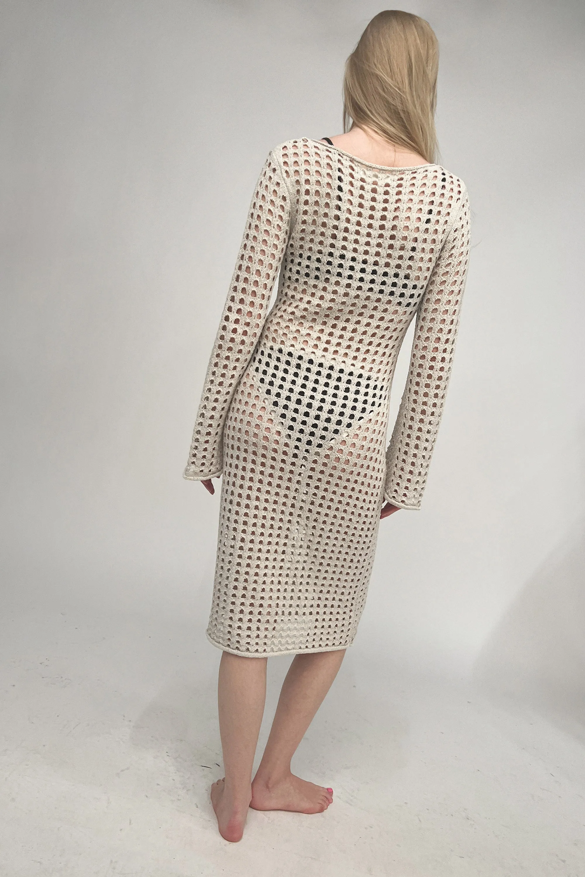 MIDI OPEN KNIT SWIMSUIT COVERUP DRESS sold by OAK AND FORT product image thumbnail 5