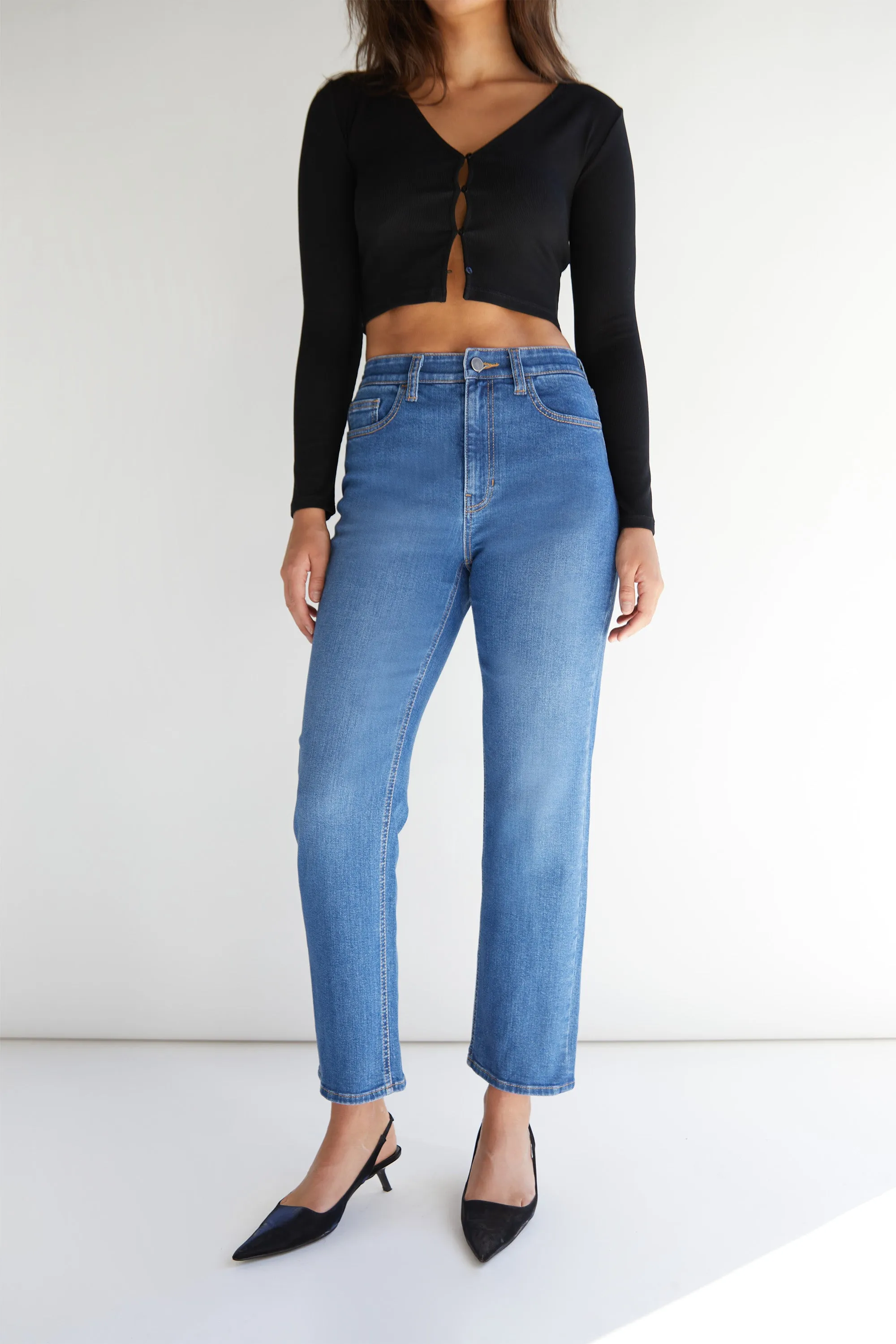 TAPERED JEAN WITH ELASTICATED WAIST sold by OAK AND FORT