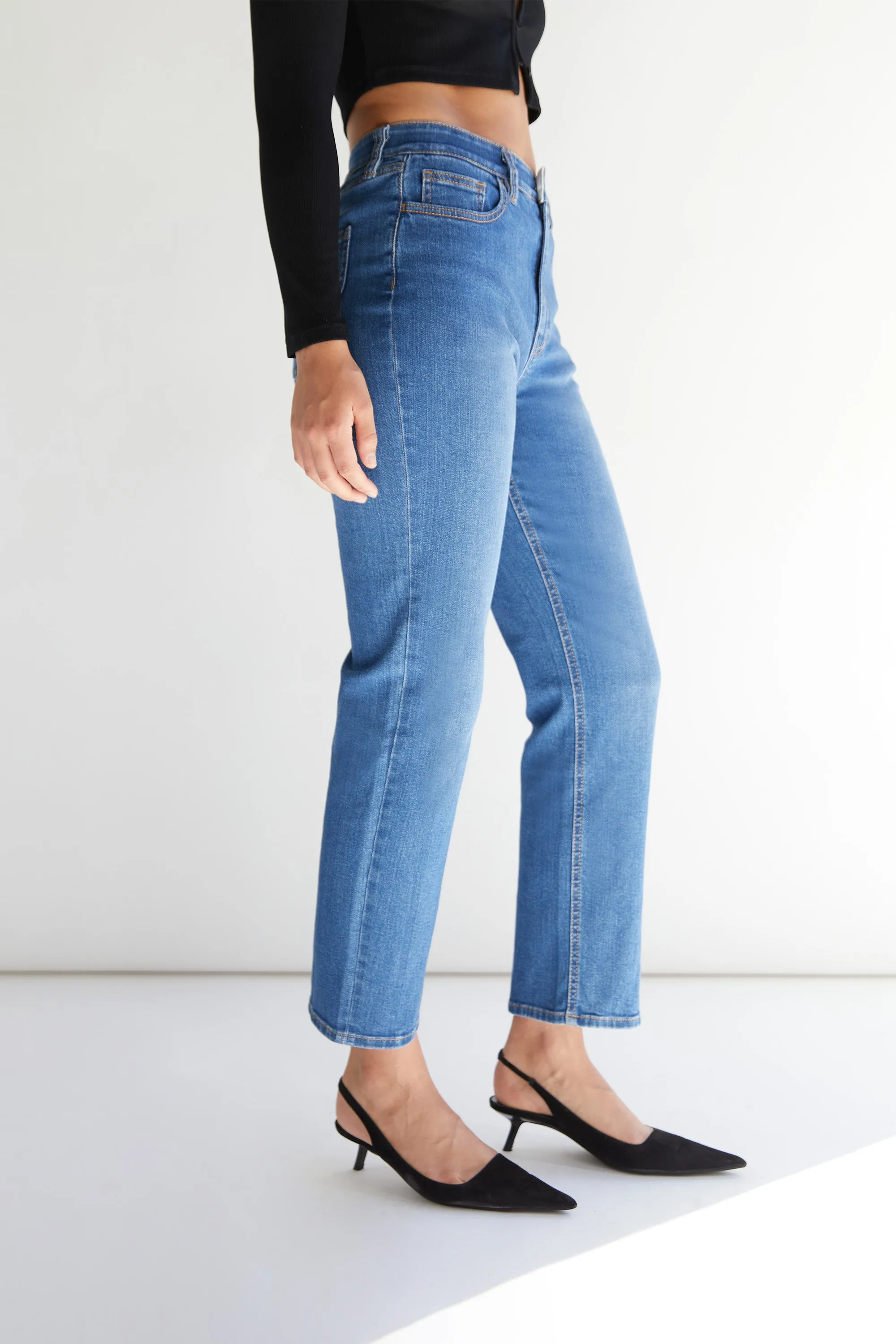 TAPERED JEAN WITH ELASTICATED WAIST sold by OAK AND FORT product image thumbnail 3