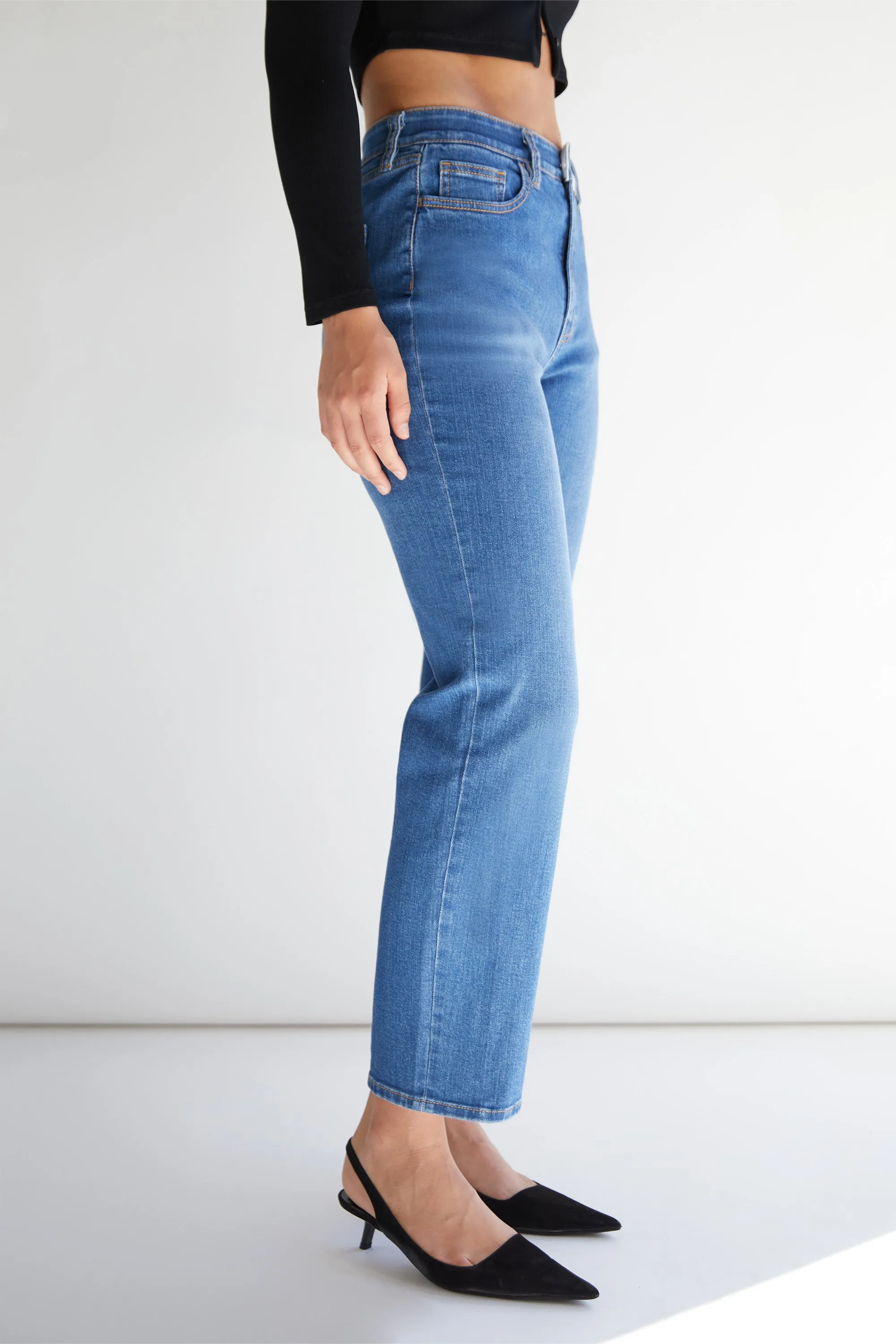 TAPERED JEAN WITH ELASTICATED WAIST sold by OAK AND FORT product image thumbnail 2