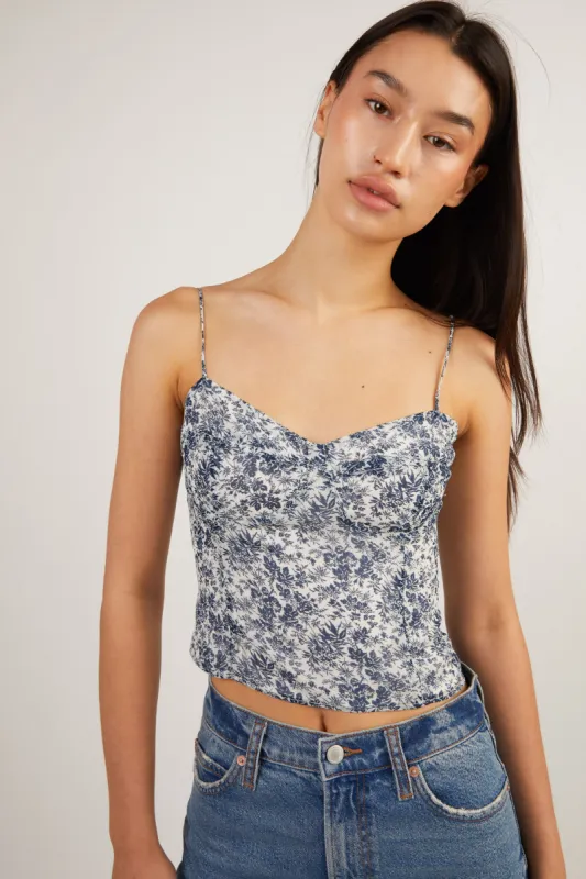 FLORAL BUSTIER TOP sold by OAK AND FORT