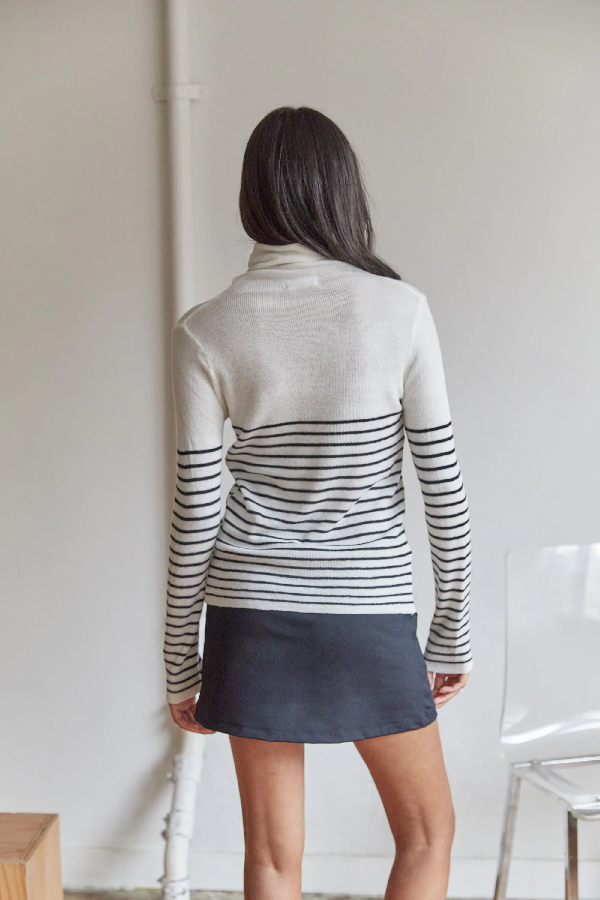 STRIPED TURTLENECK TOP sold by OAK AND FORT product image thumbnail 5