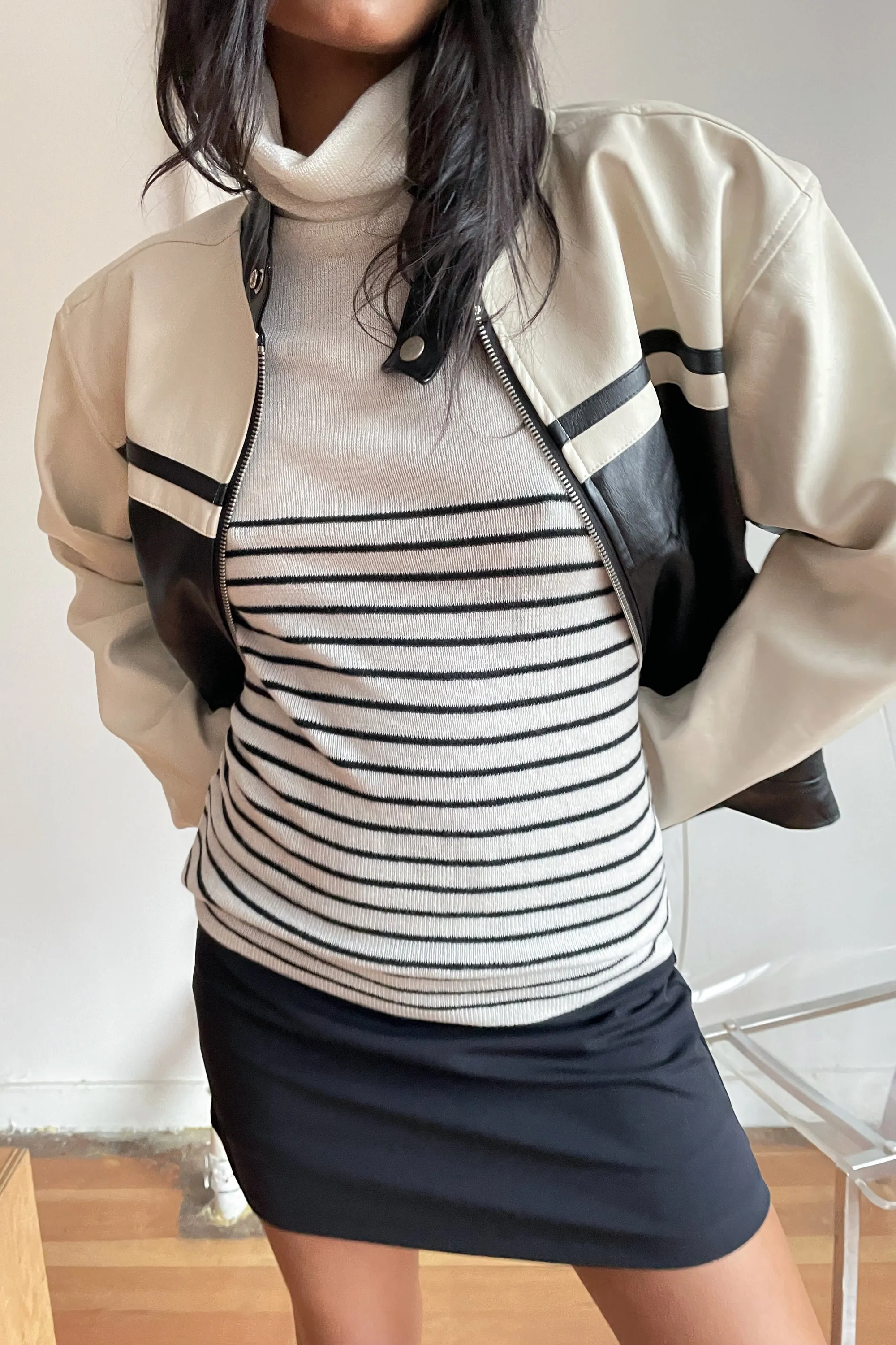 STRIPED TURTLENECK TOP sold by OAK AND FORT product image thumbnail 3