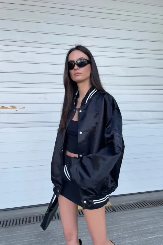 SATIN BOMBER JACKET sold by OAK AND FORT