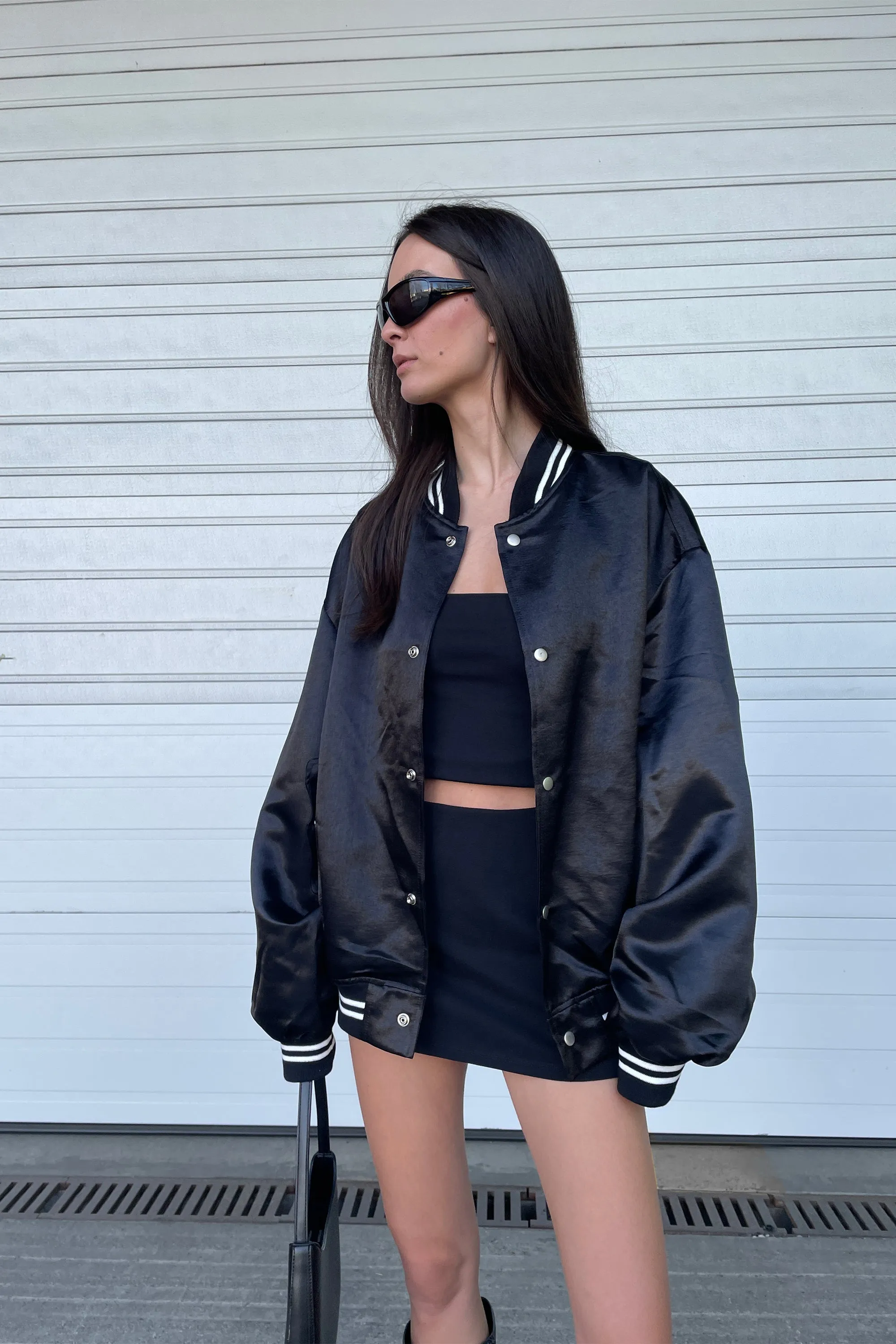 SATIN BOMBER JACKET sold by OAK AND FORT product image thumbnail 2