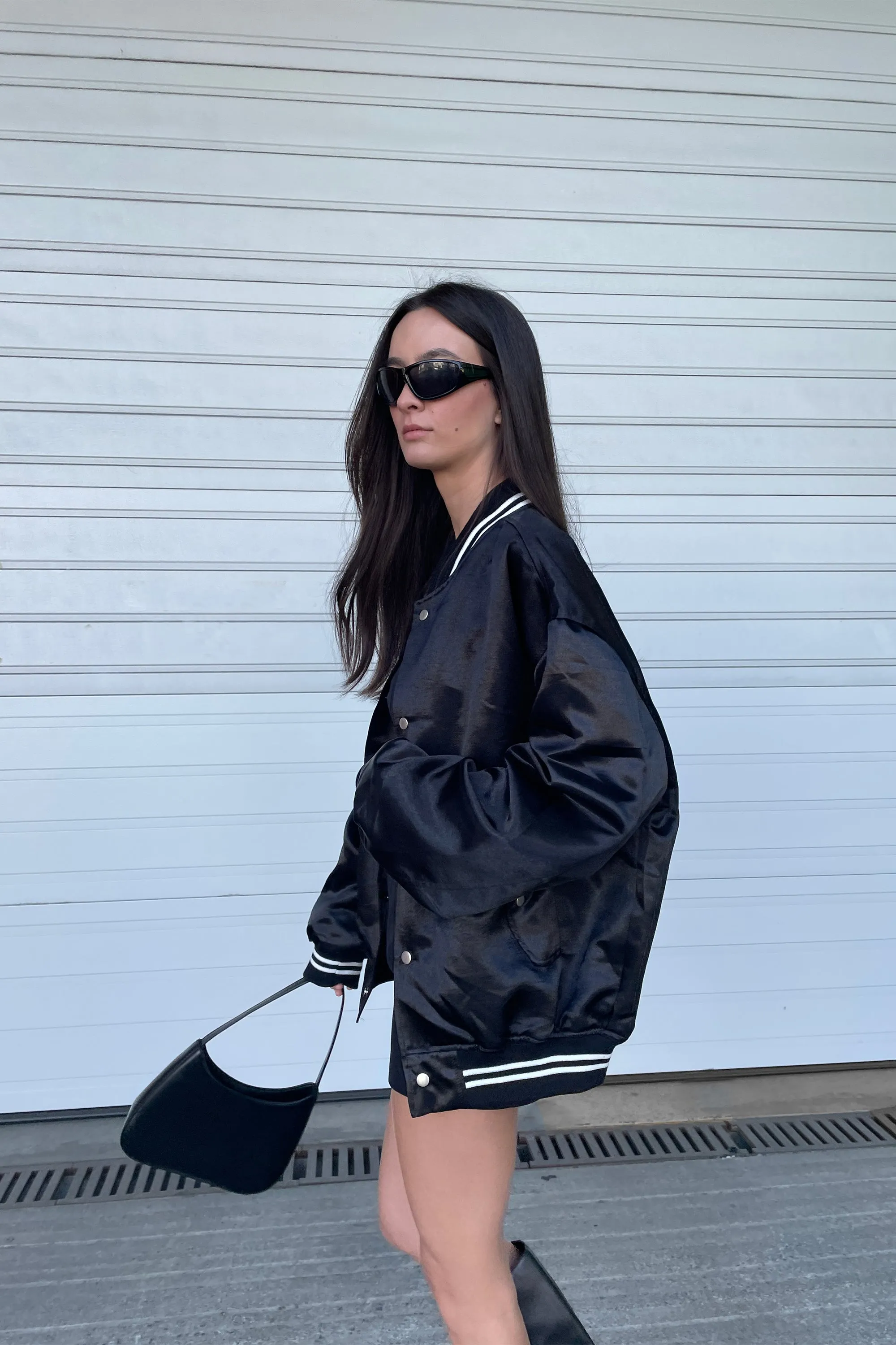 SATIN BOMBER JACKET sold by OAK AND FORT product image thumbnail 3